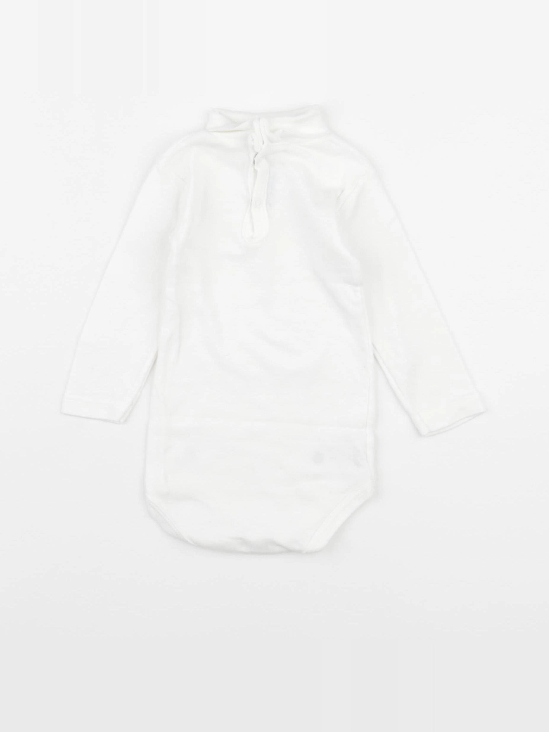 Petit Bateau - body à col blanc - 6 mois