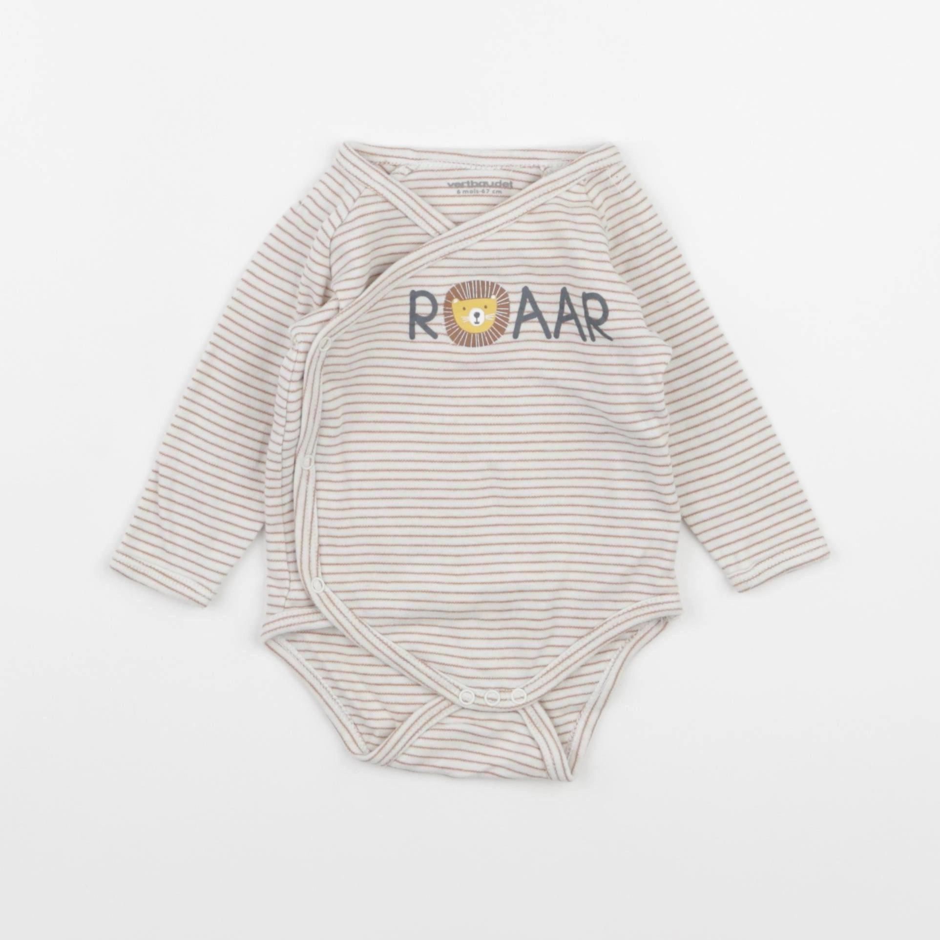 Vertbaudet - body marron - 6 mois