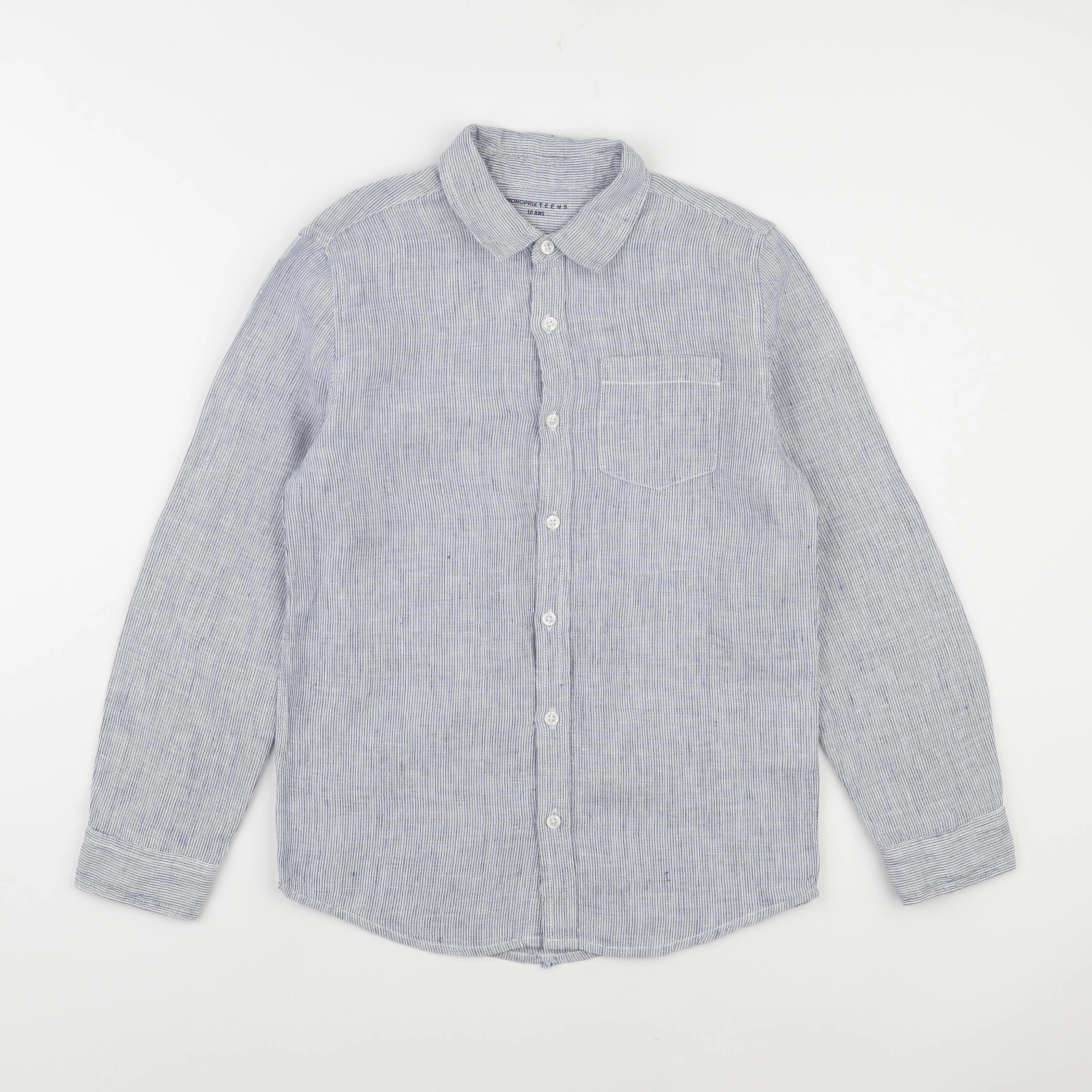 Monoprix - chemise bleu - 10 ans