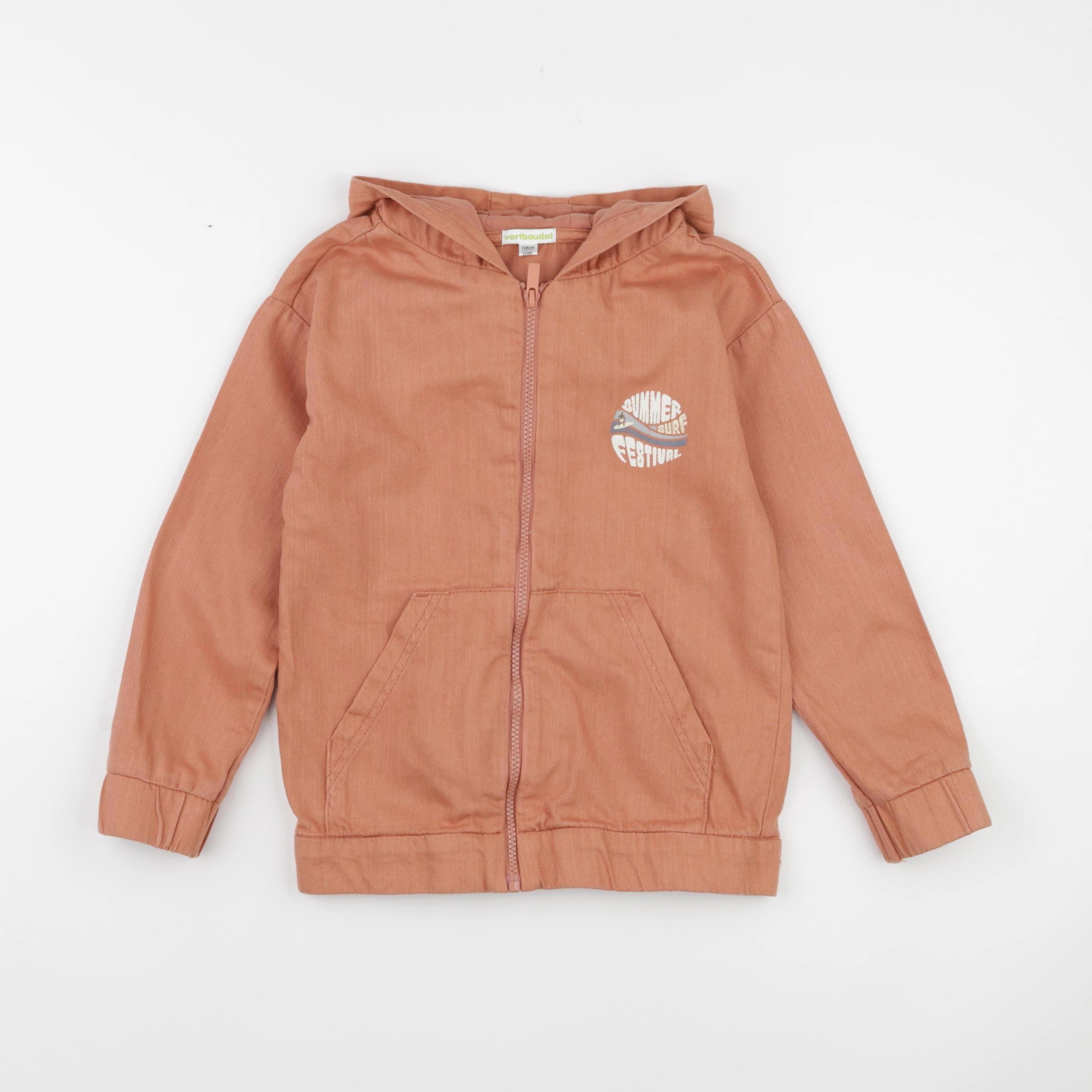 Vertbaudet - veste orange - 8 ans