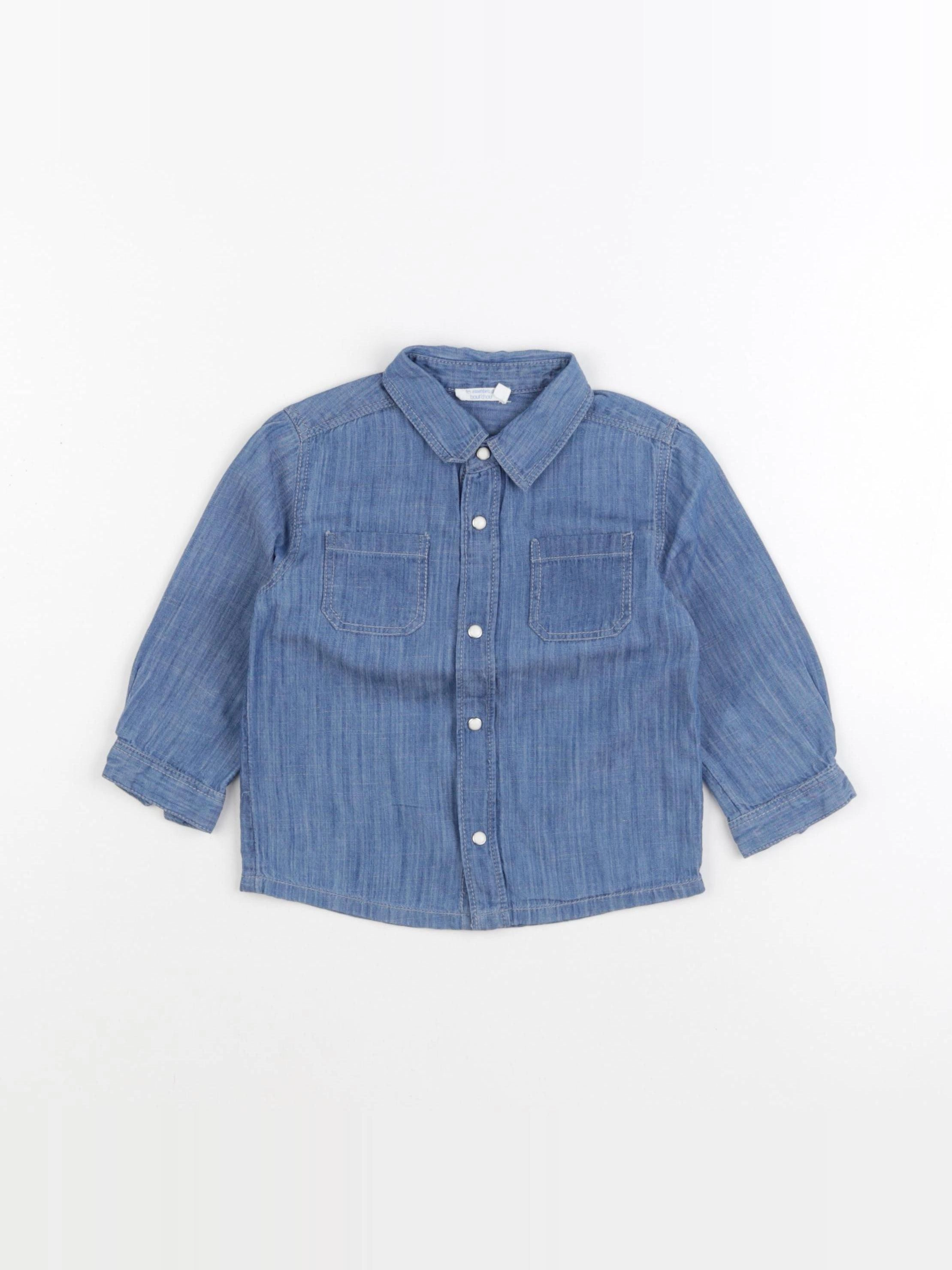 Boutchou - chemise bleu - 18 mois