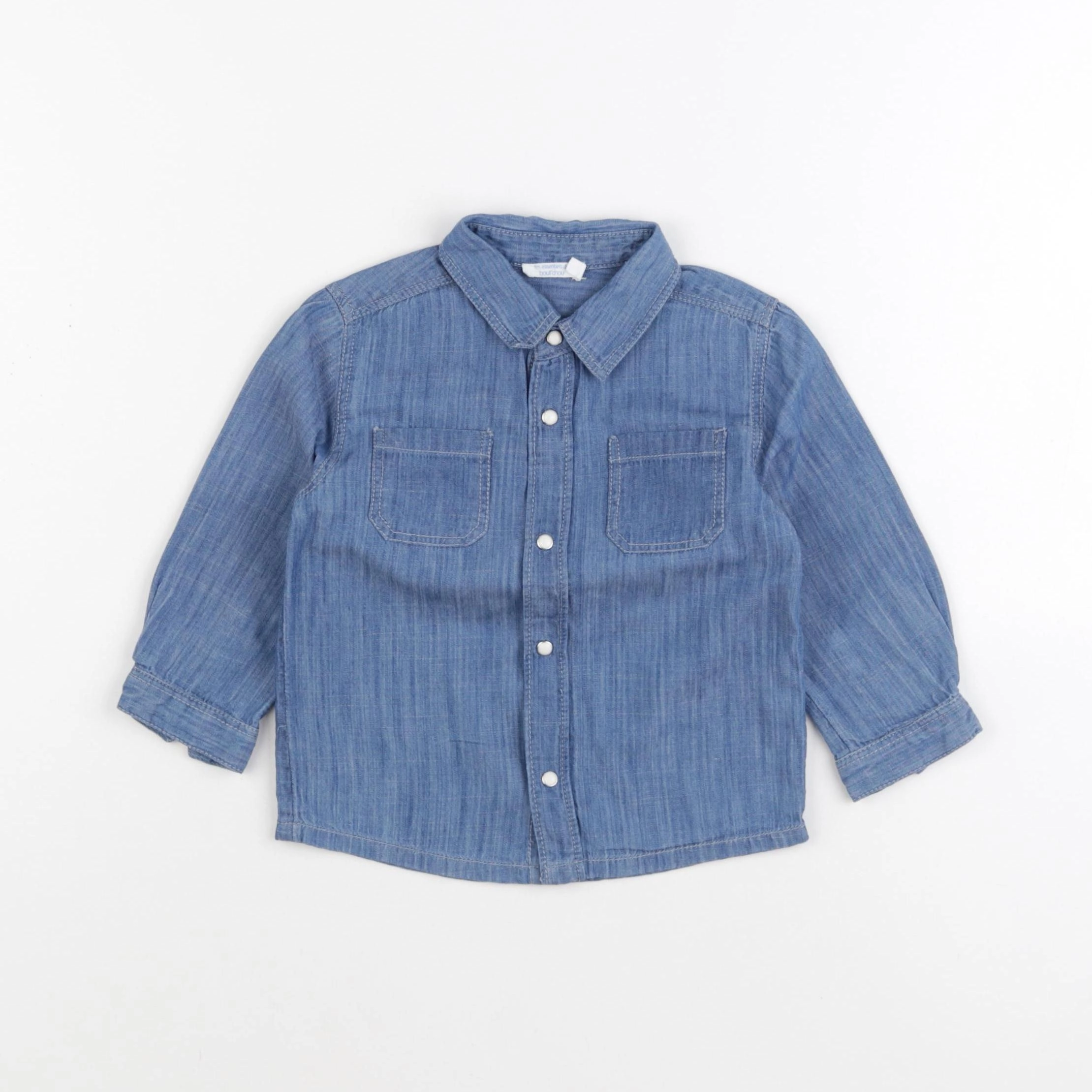 Boutchou - chemise bleu - 18 mois