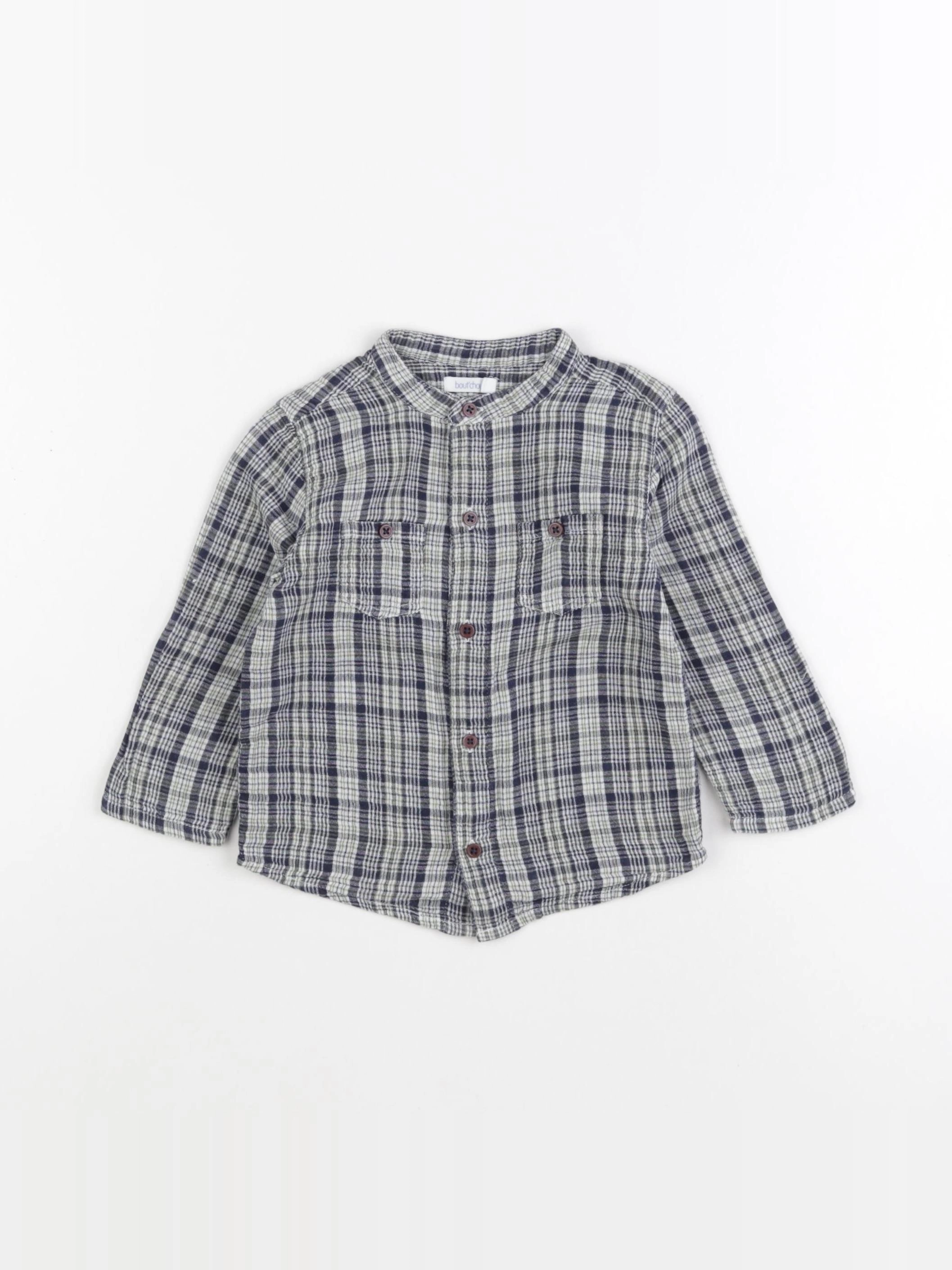 Boutchou - chemise bleu - 18 mois