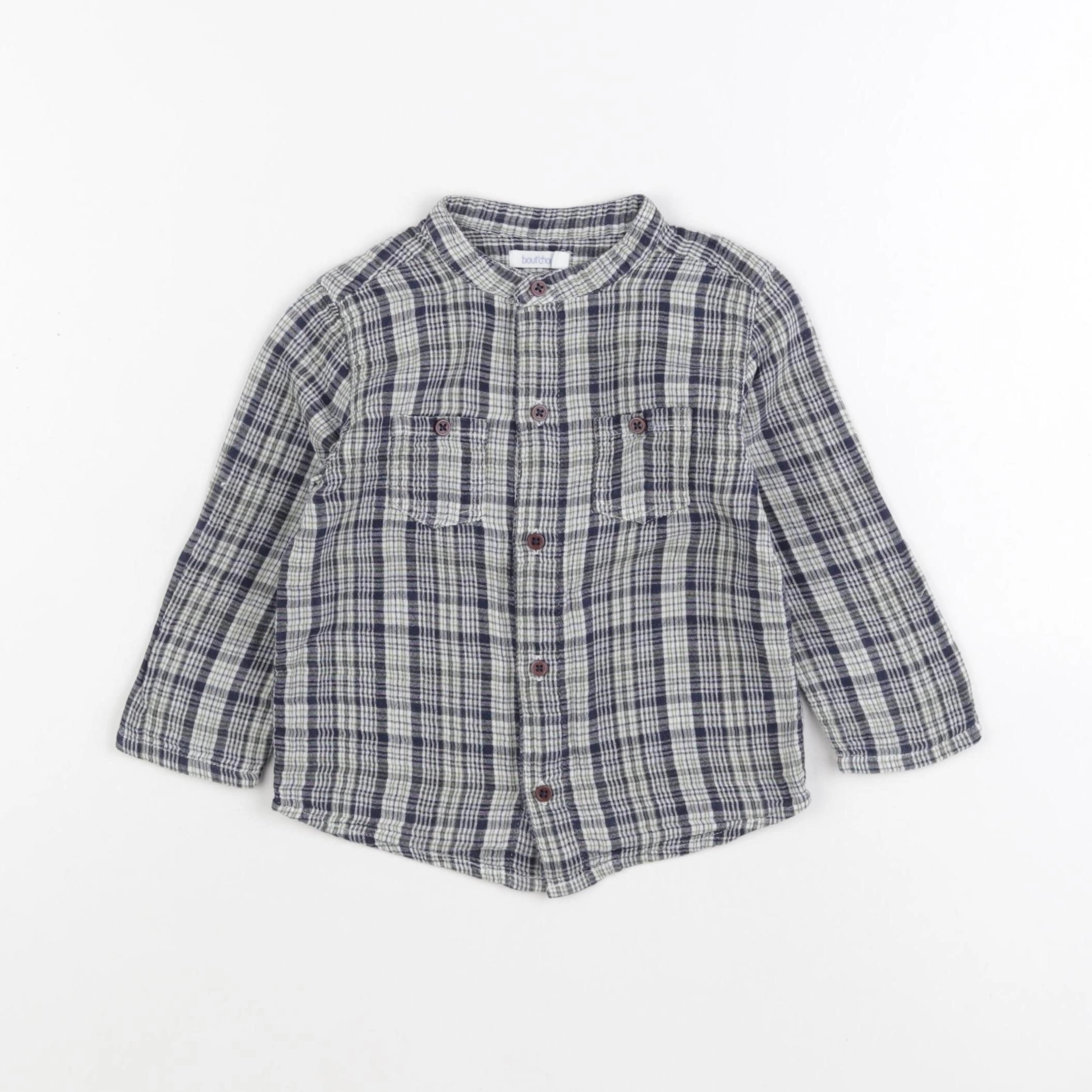 Boutchou - chemise bleu - 18 mois