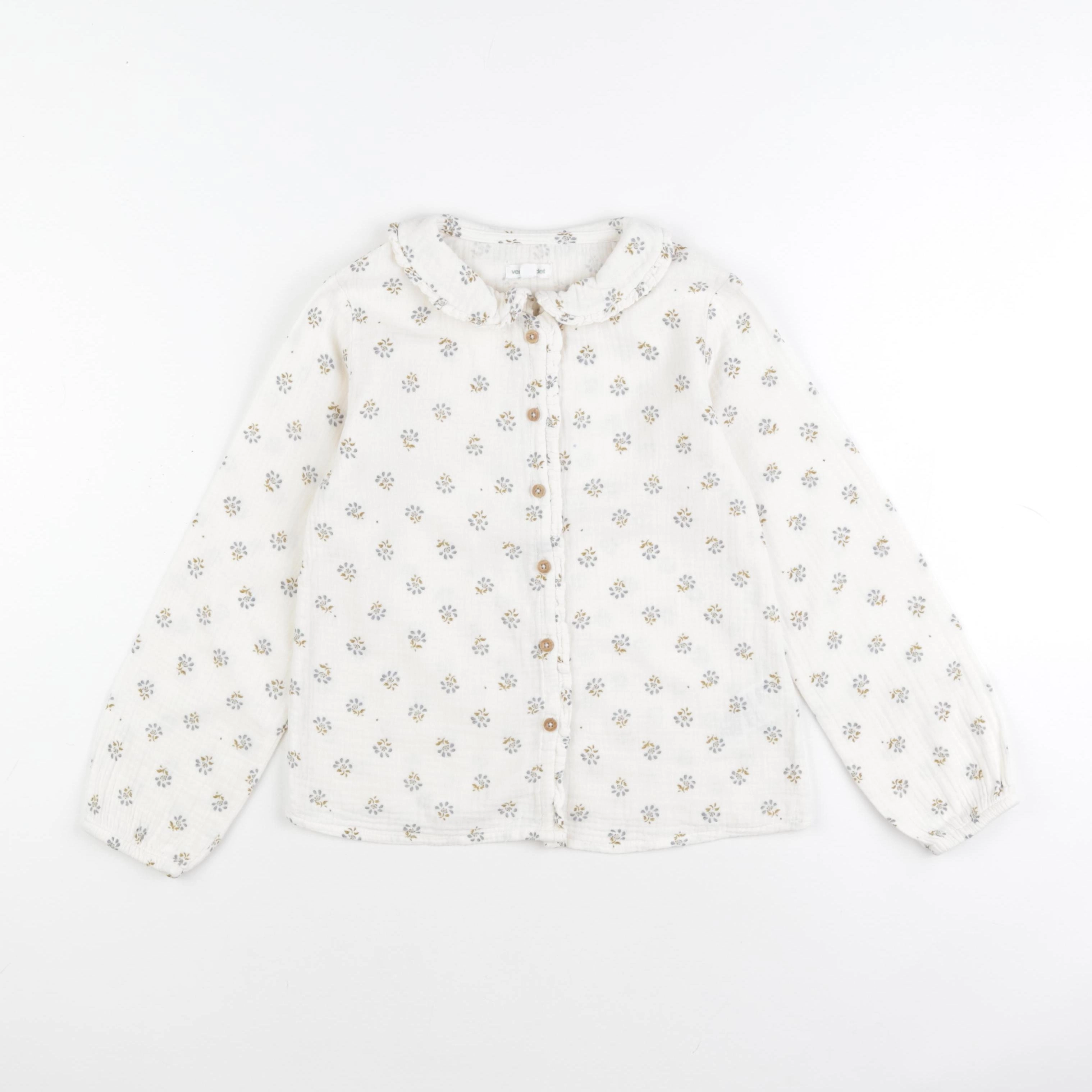 Vertbaudet - blouse beige - 8 ans