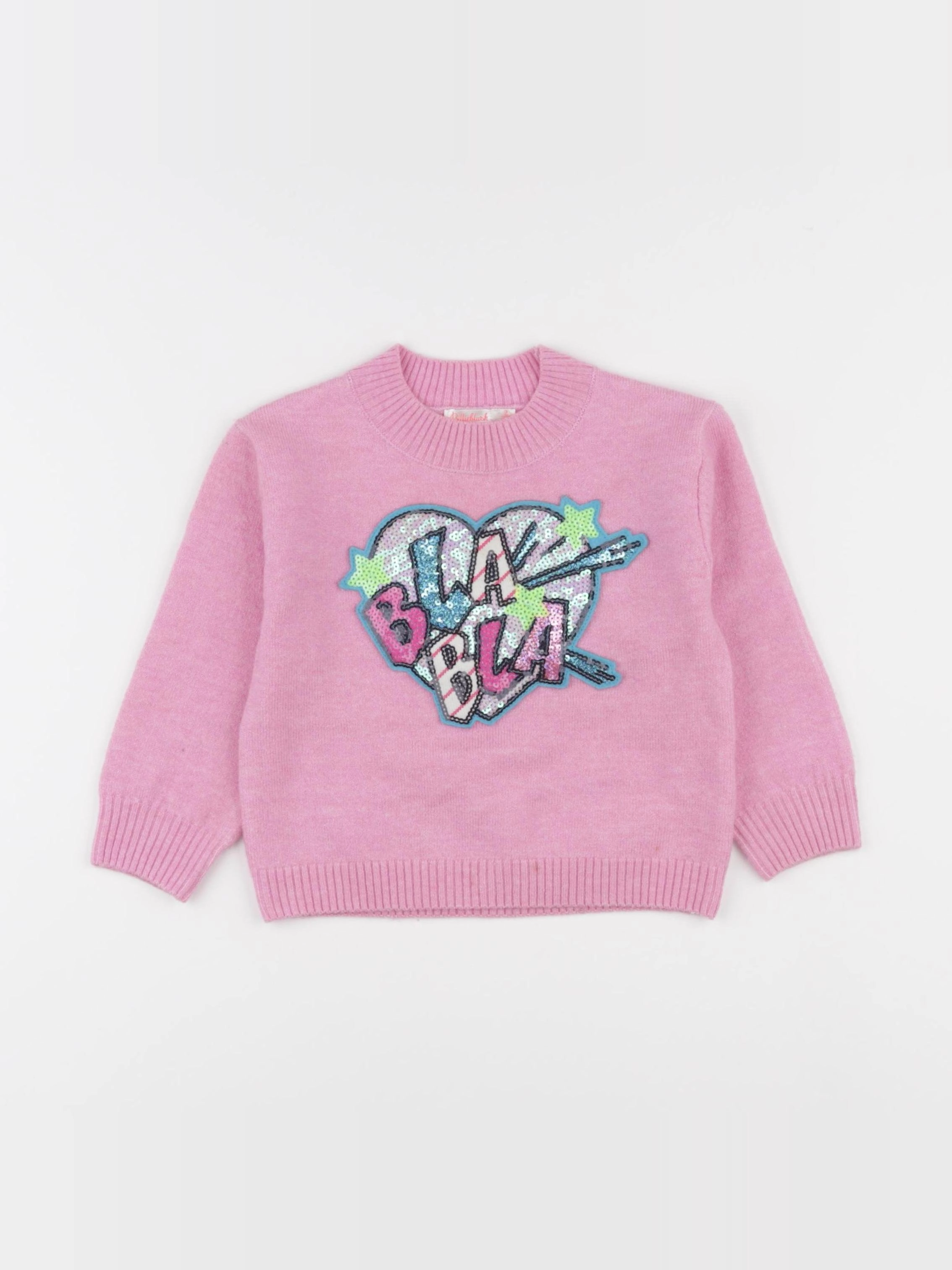 Billie Blush - pull rose - 2 ans