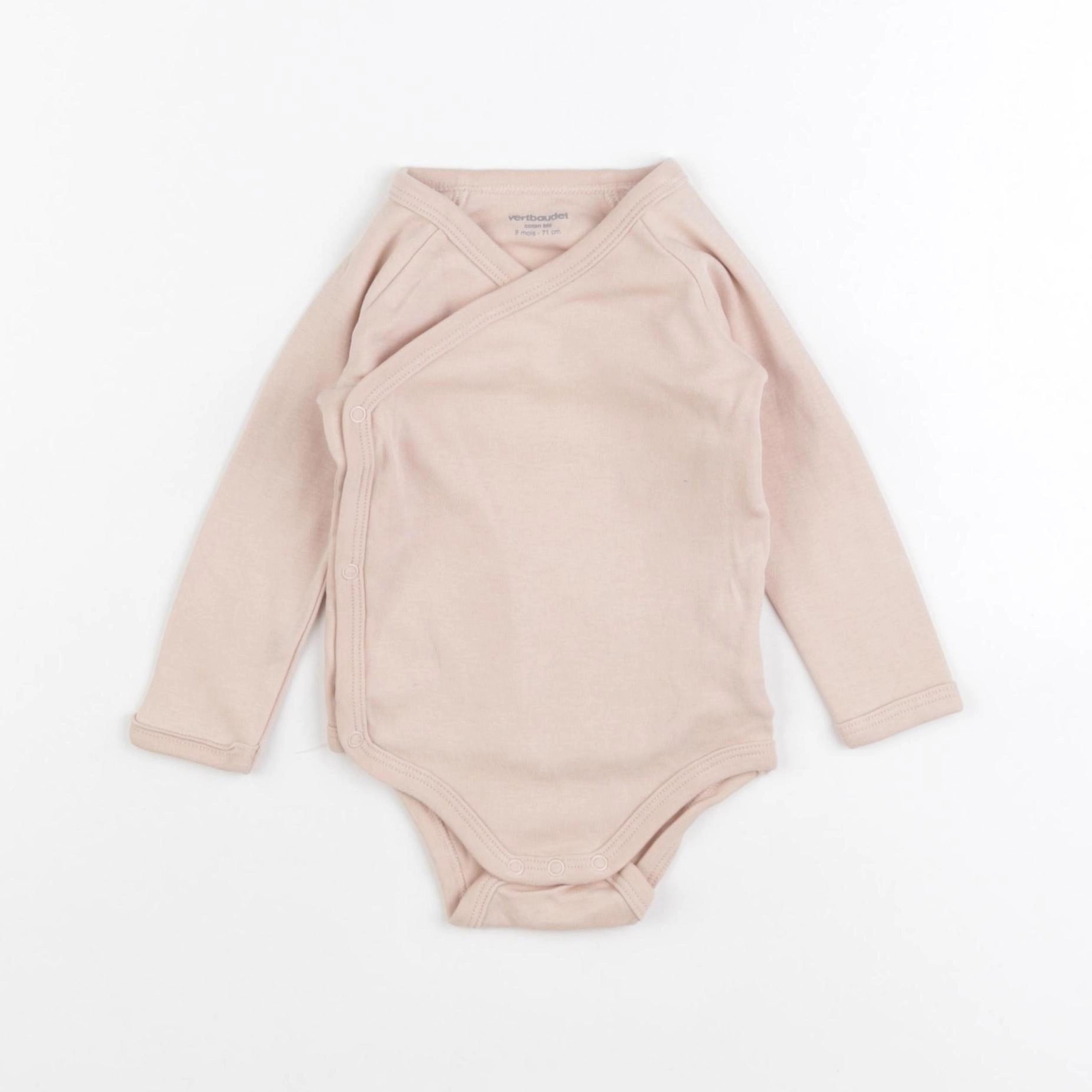 Vertbaudet - body beige - 9 mois