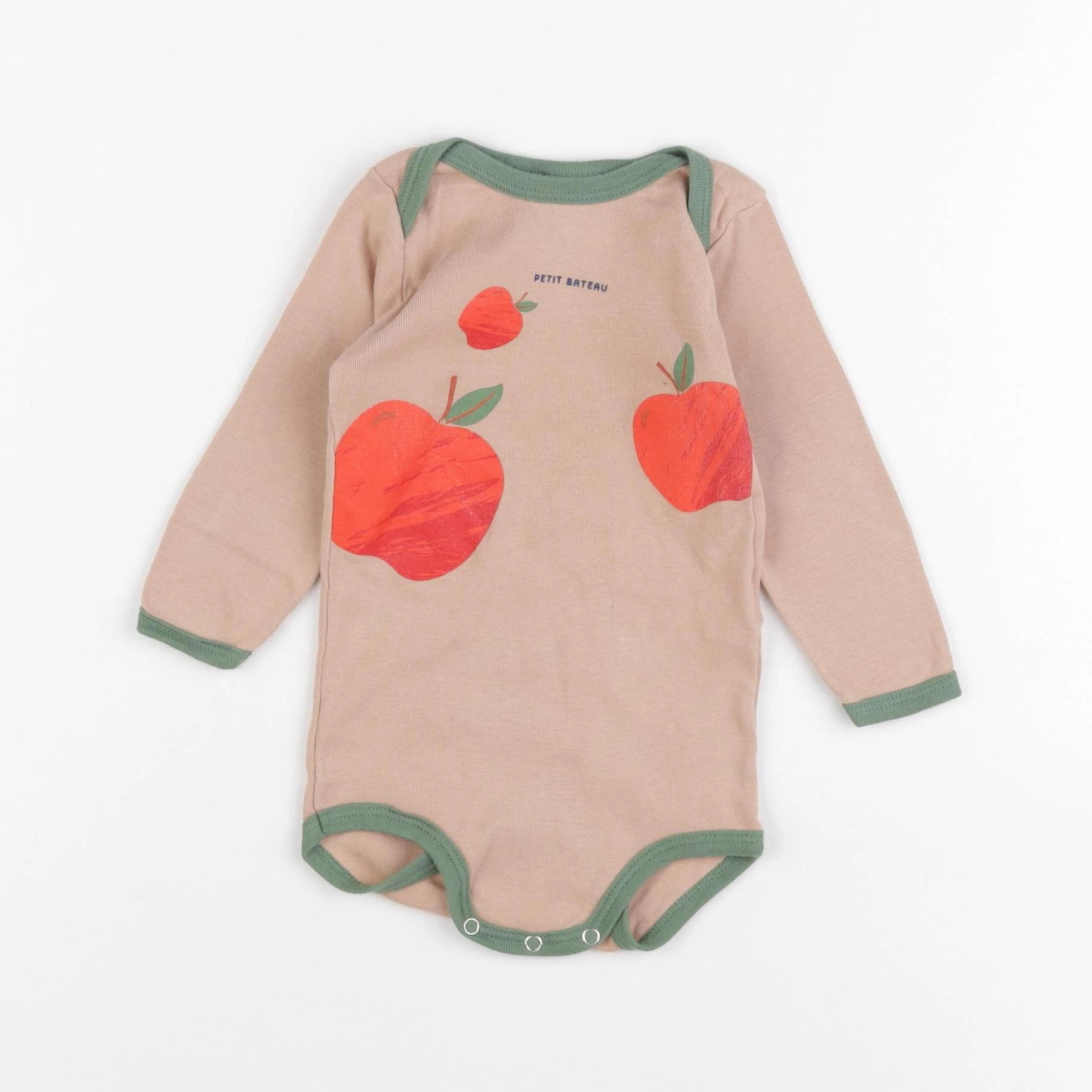 Petit Bateau - body marron - 9 mois