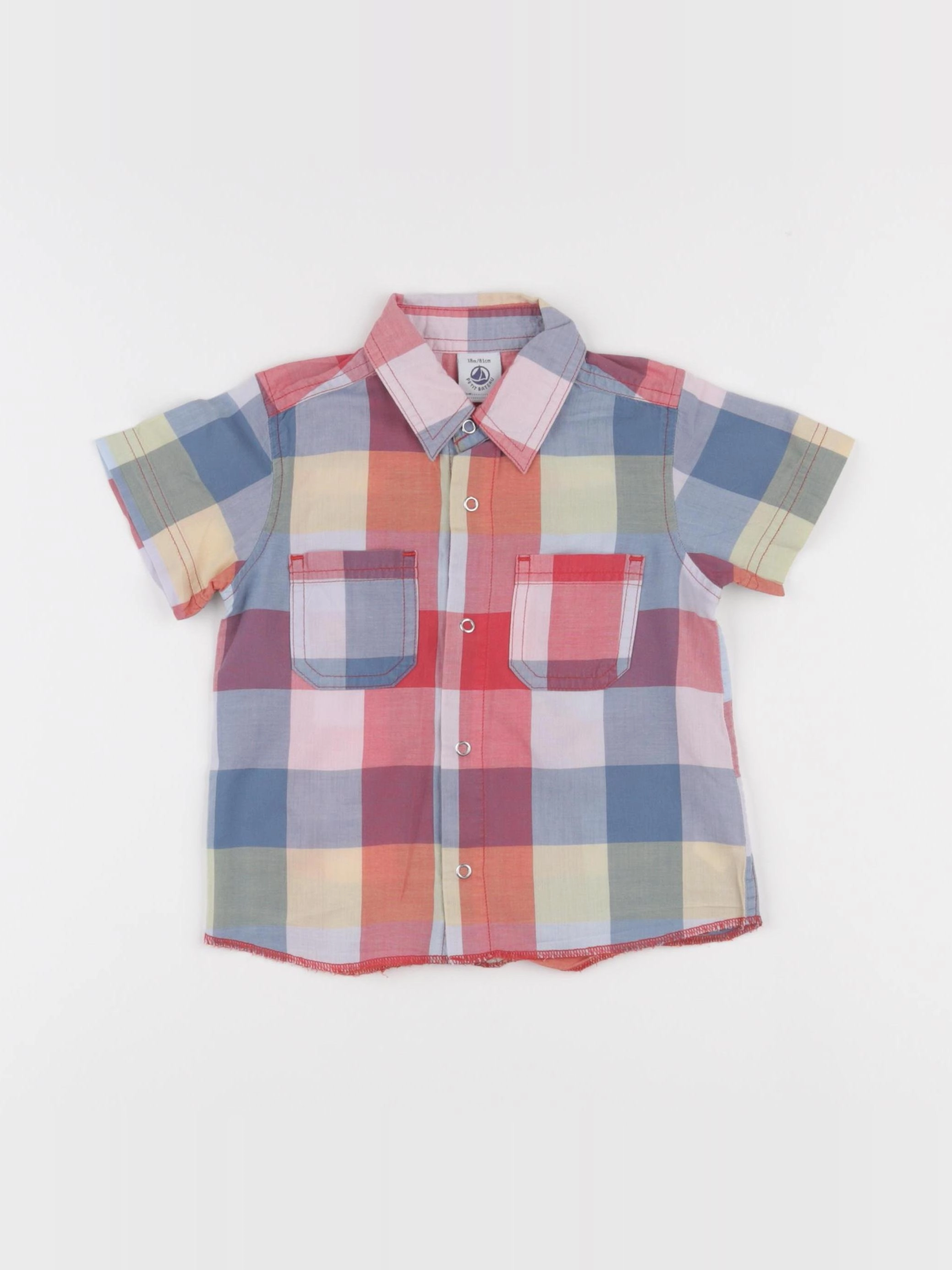 Petit Bateau - chemise multicolore - 18 mois