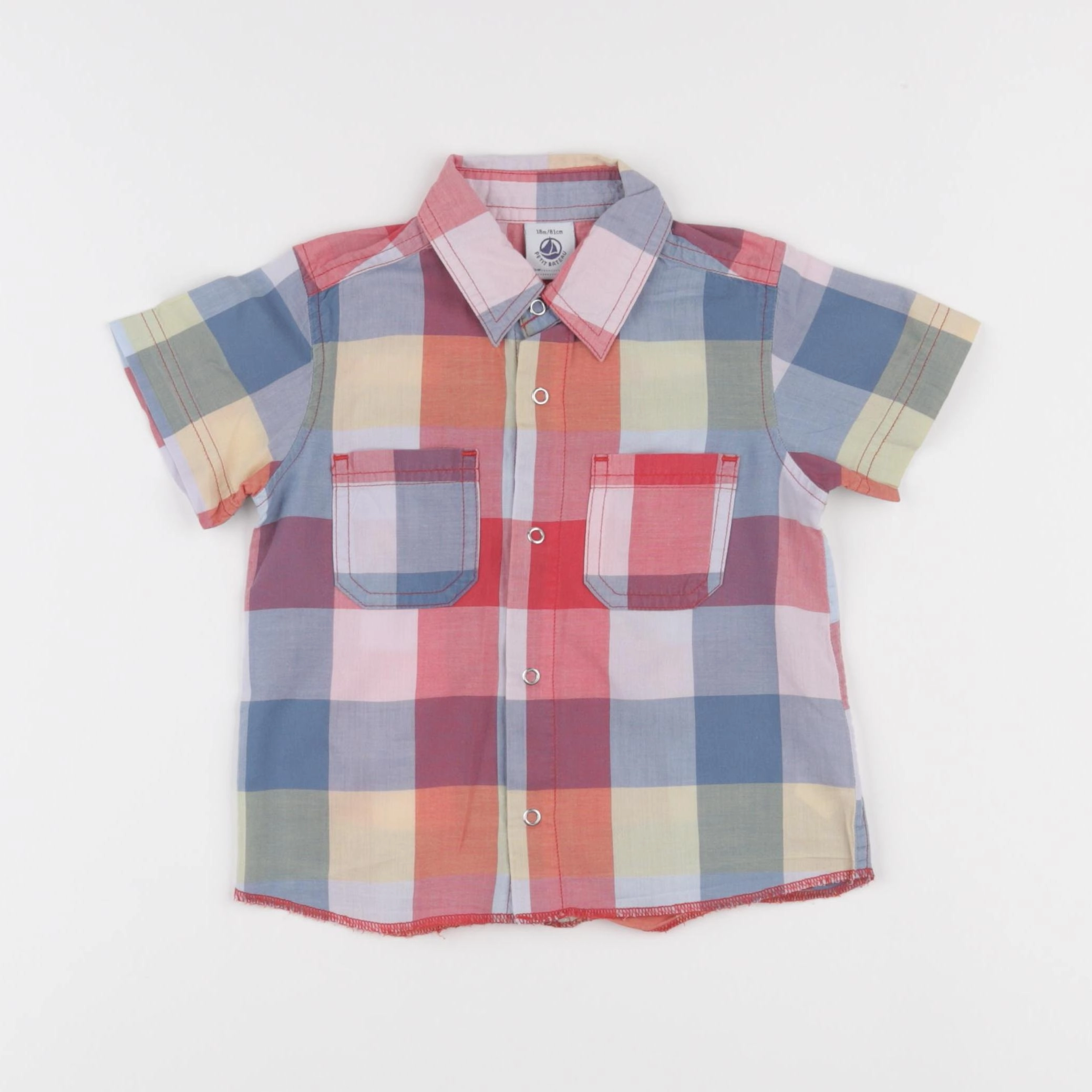 Petit Bateau - chemise multicolore - 18 mois