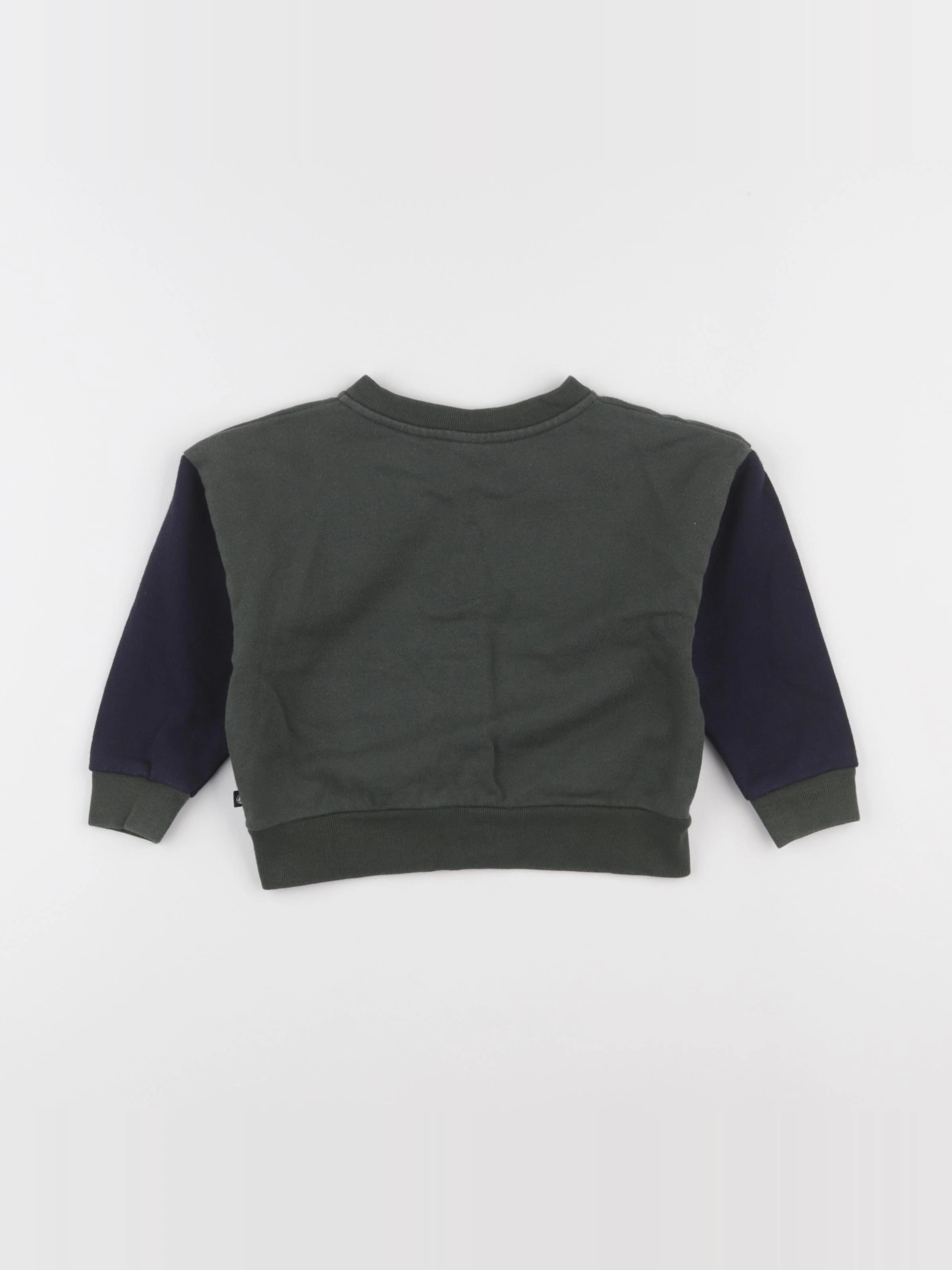 Petit Bateau - sweat vert - 24 mois