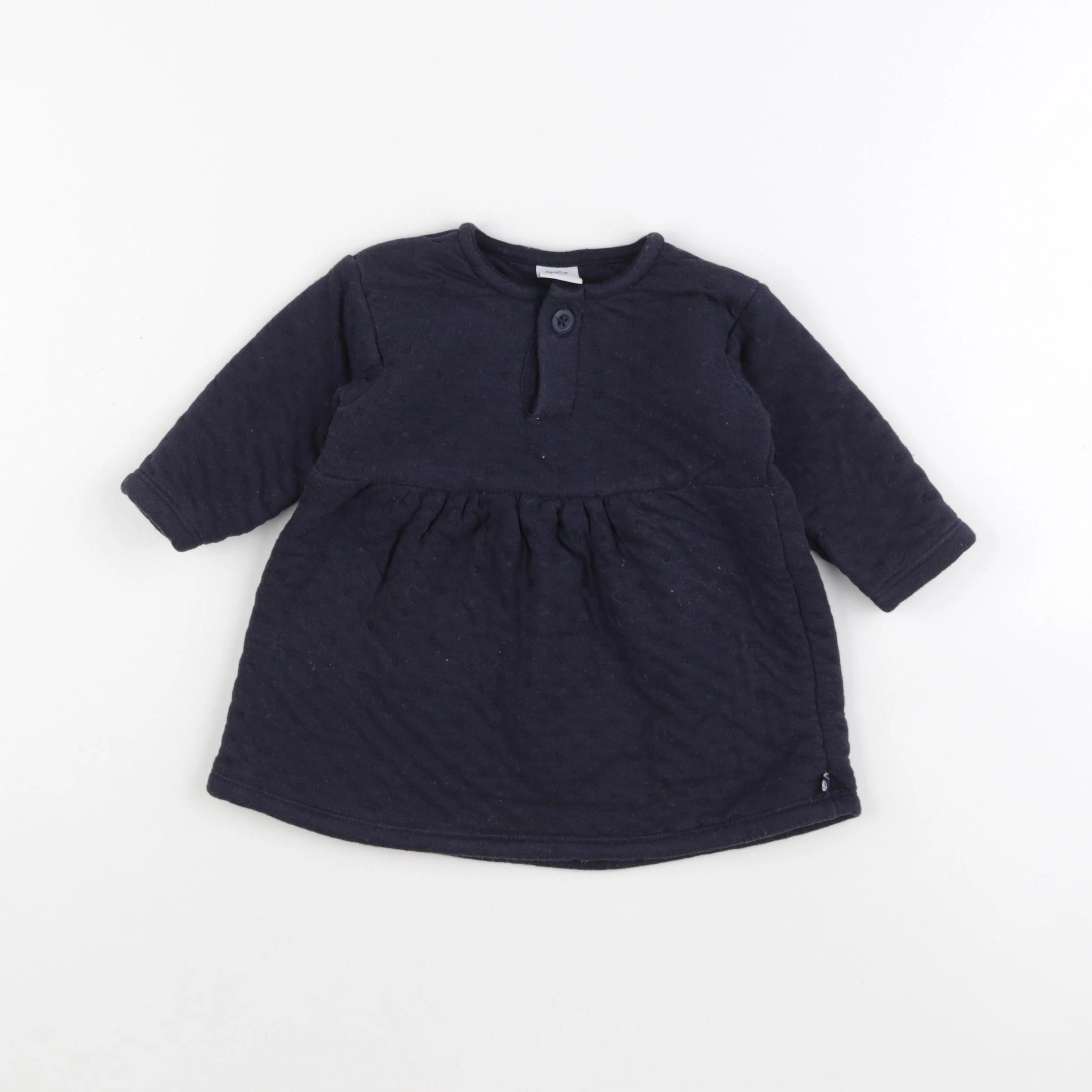 Petit Bateau - robe bleu - 6 mois
