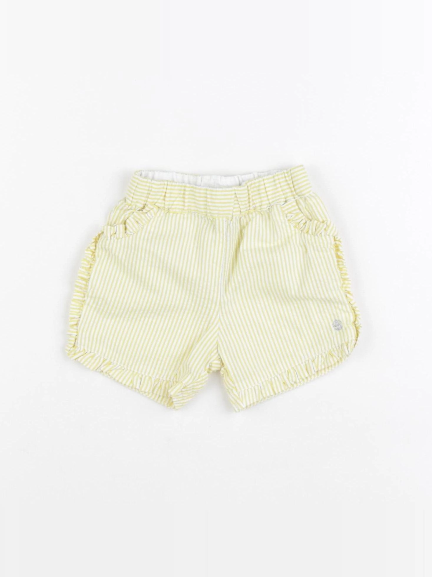 Petit Bateau - short jaune - 6 mois