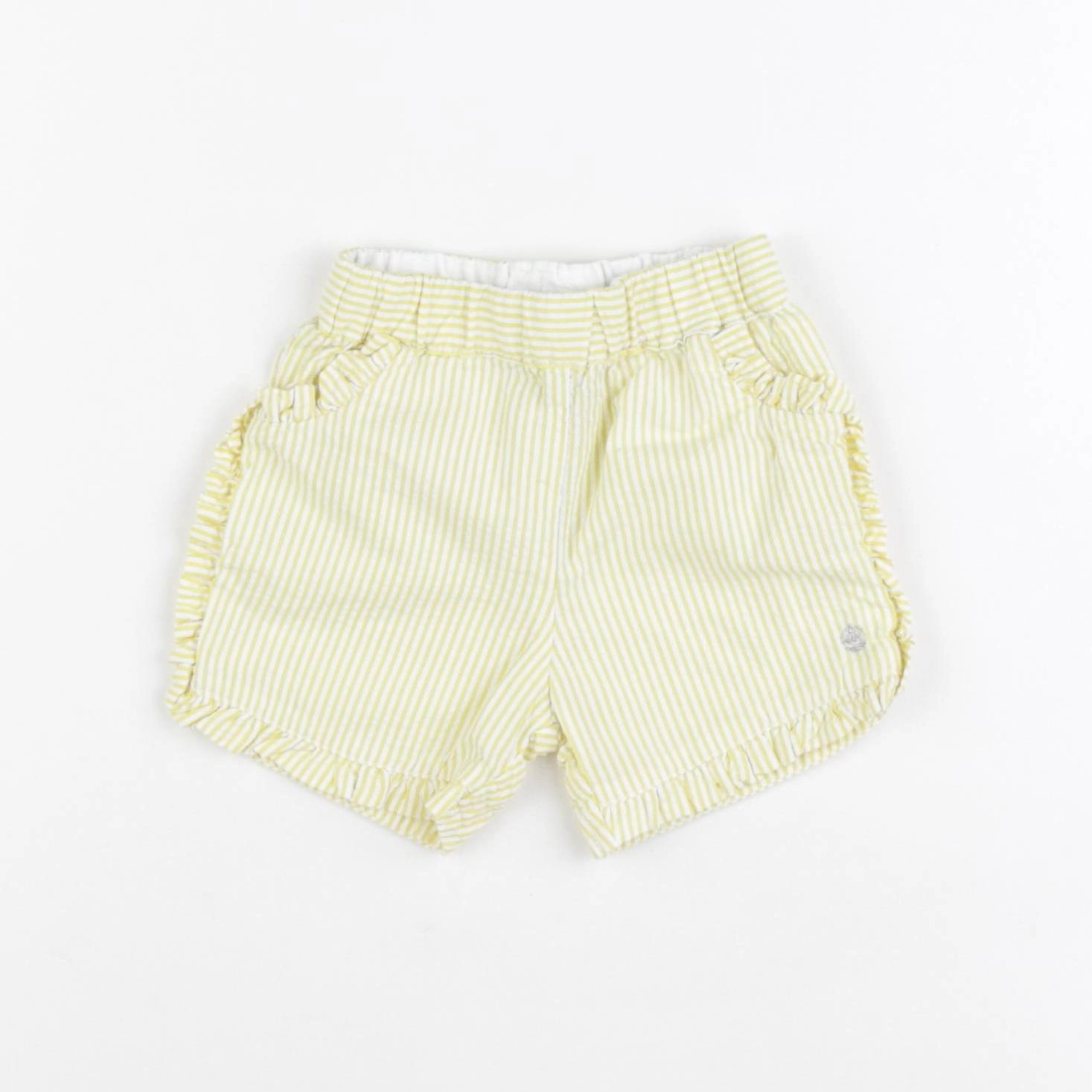 Petit Bateau - short jaune - 6 mois