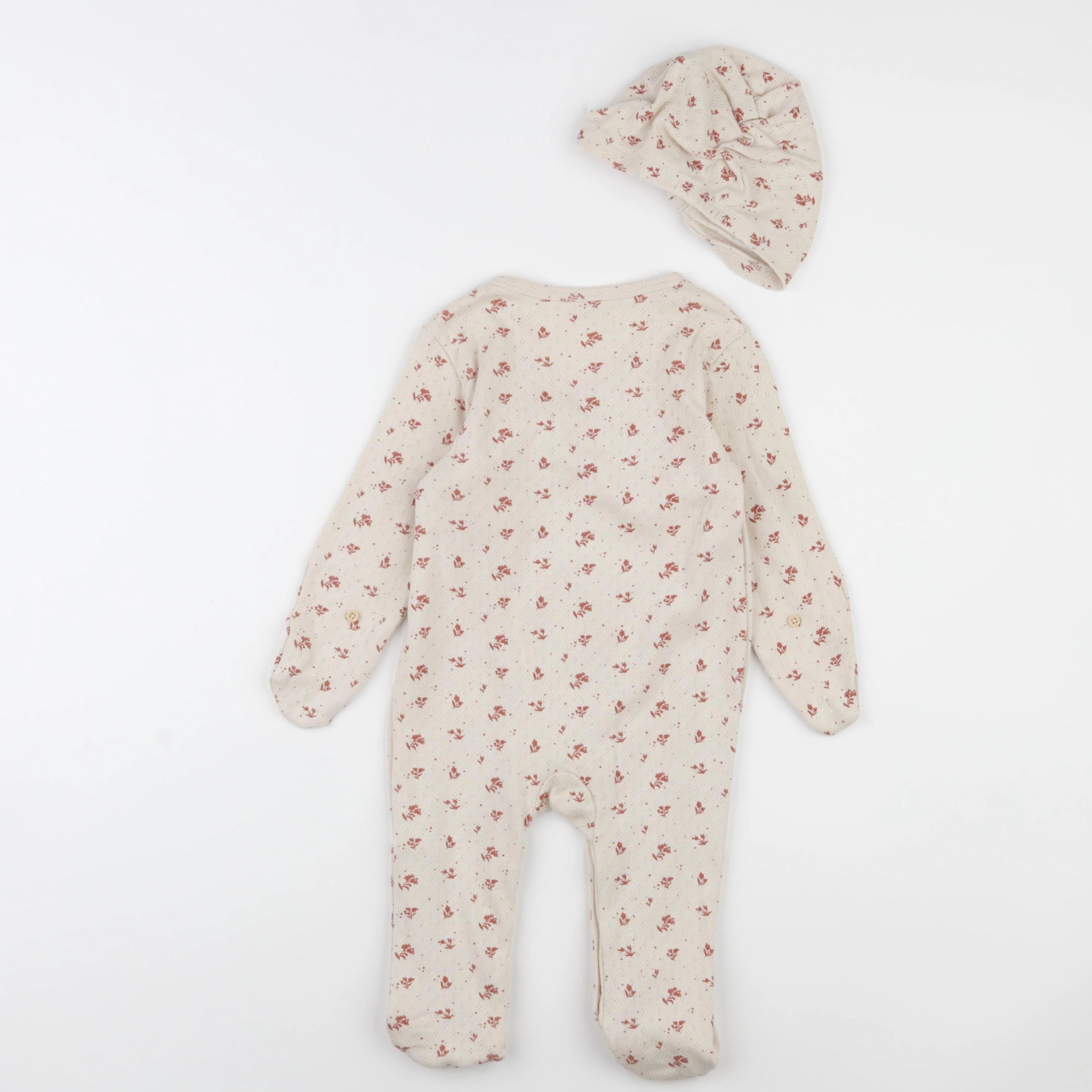 Vertbaudet - pyjama coton beige - 12 mois