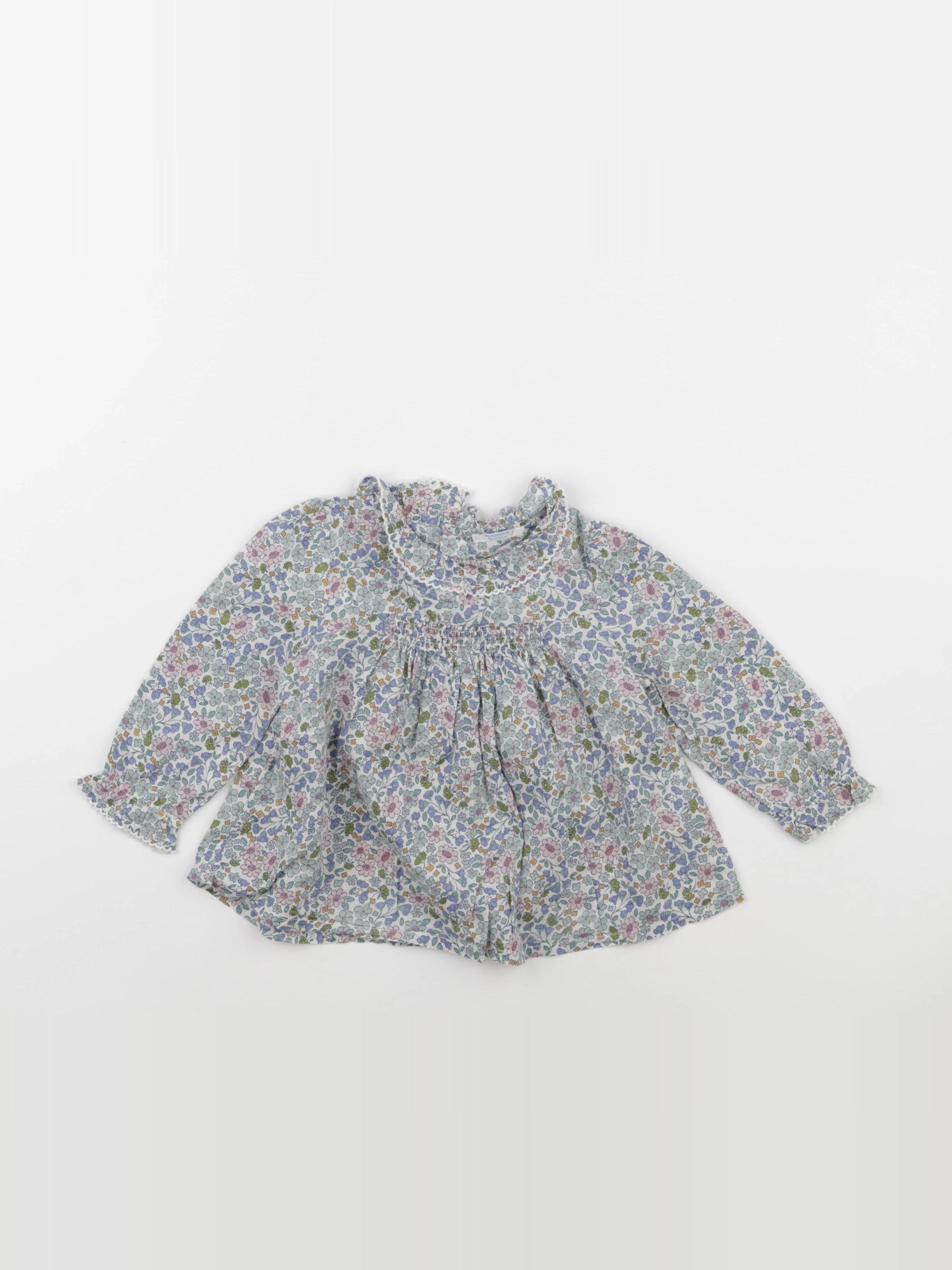 Boutchou - blouse bleu - 12 mois