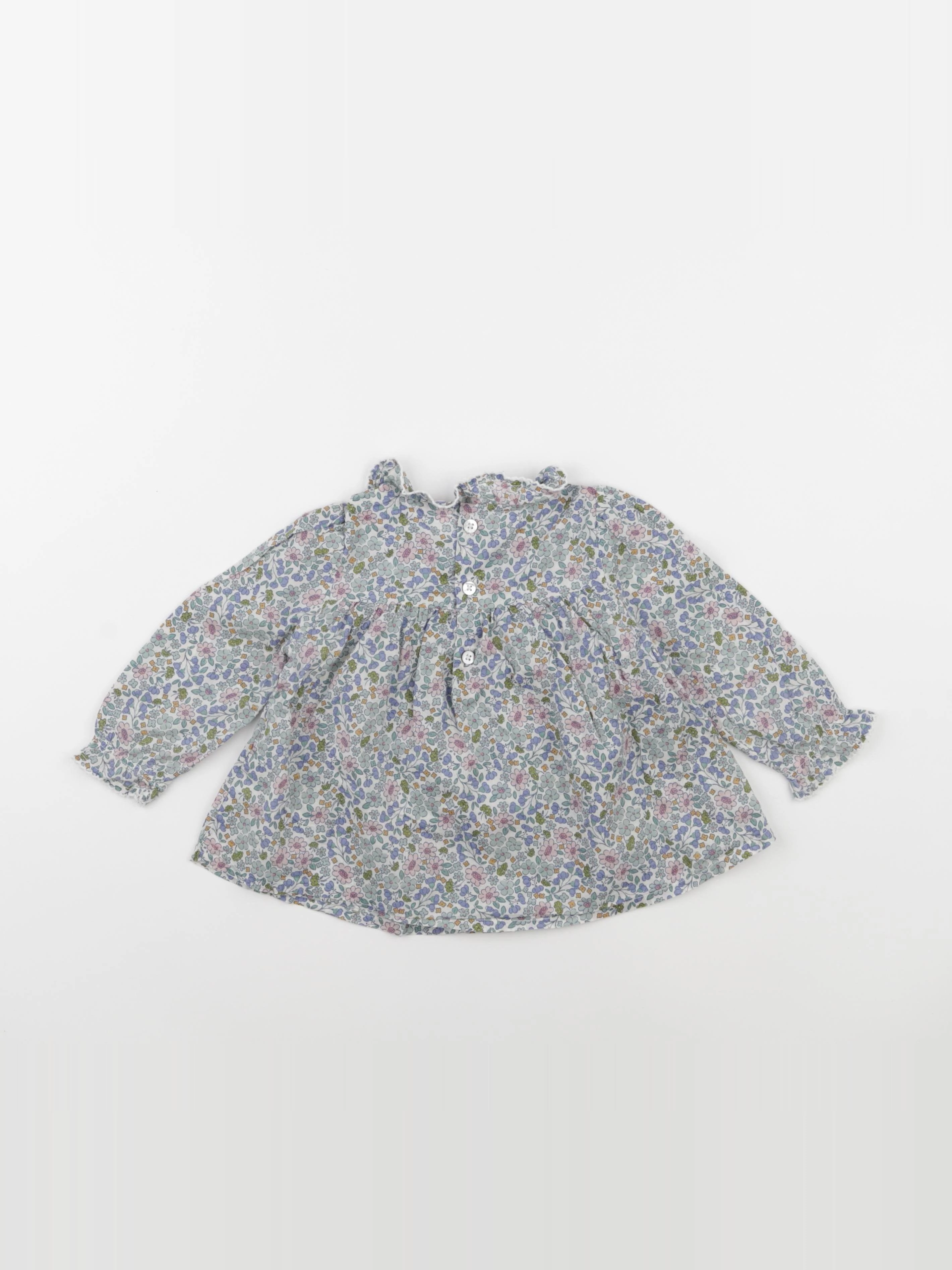 Boutchou - blouse bleu - 12 mois