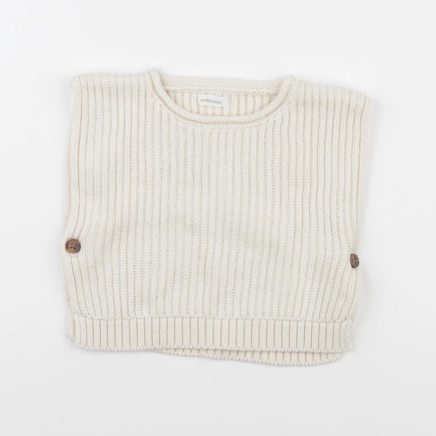 Vertbaudet - pull blanc - 3/6 mois