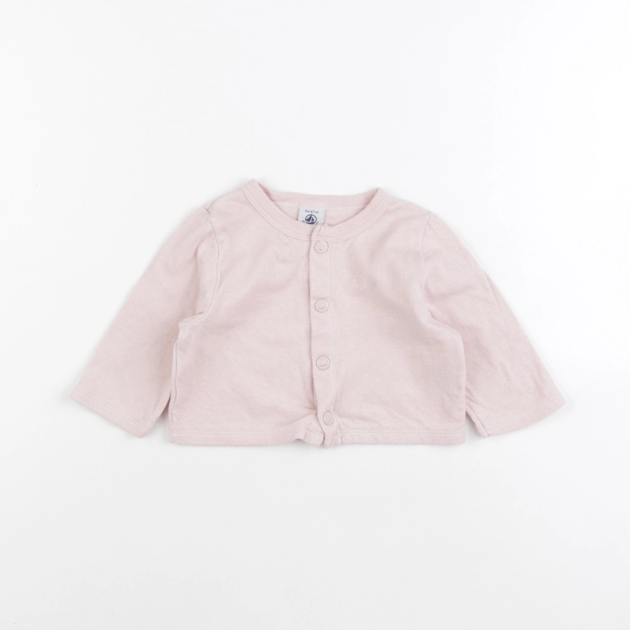 Petit Bateau - tee-shirt rose - 6 mois