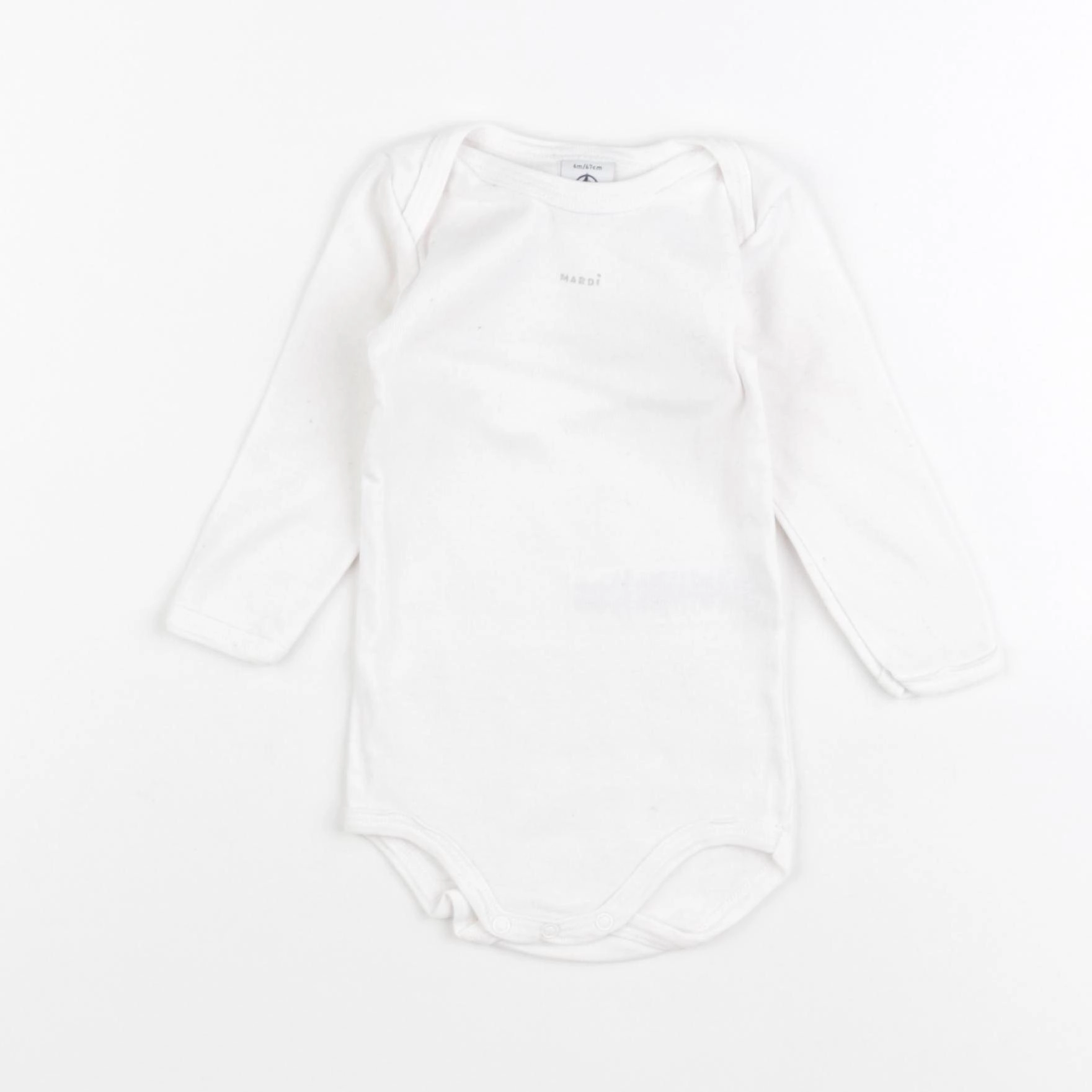 Petit Bateau - body blanc - 6 mois