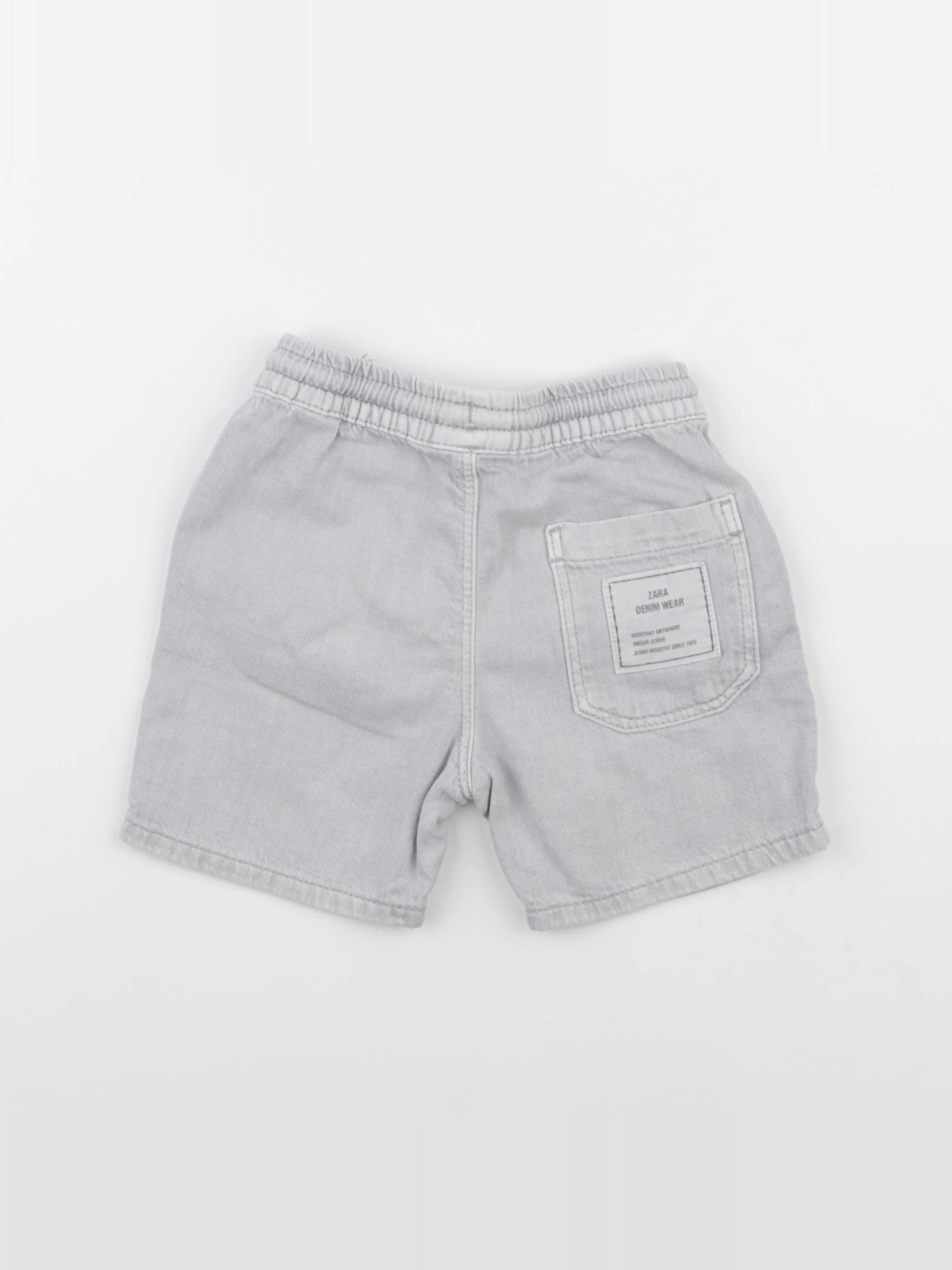 Zara - short bleu - 12/18 mois