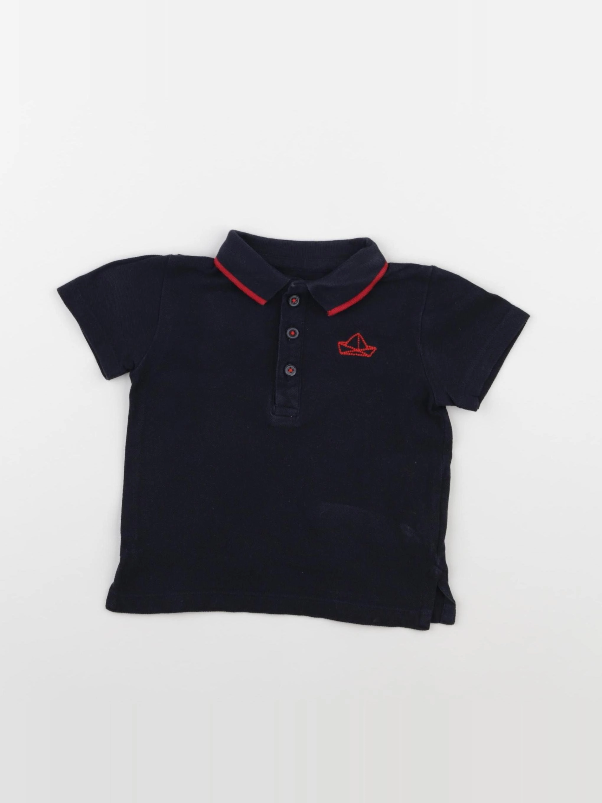 Boutchou - polo bleu - 12 mois