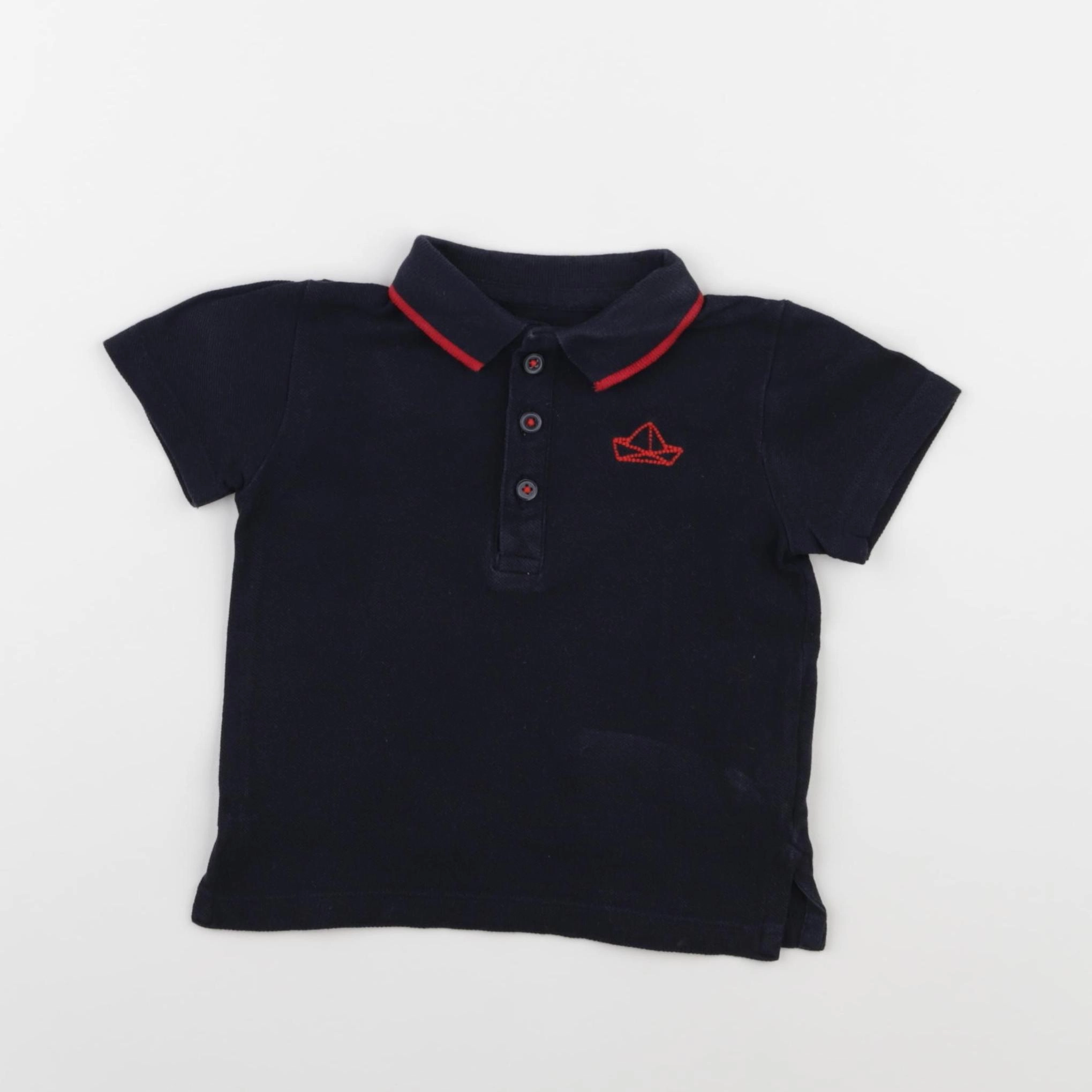 Boutchou - polo bleu - 12 mois