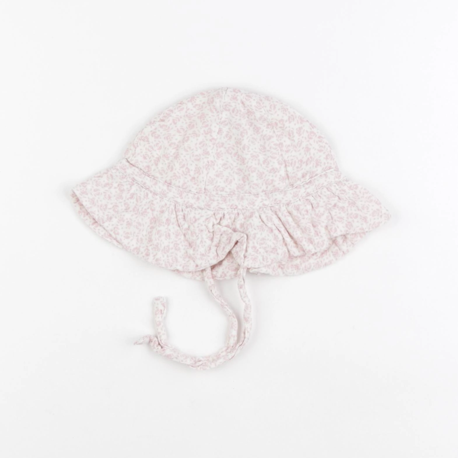 Petit Bateau - chapeau blanc, rose - 12/18 mois
