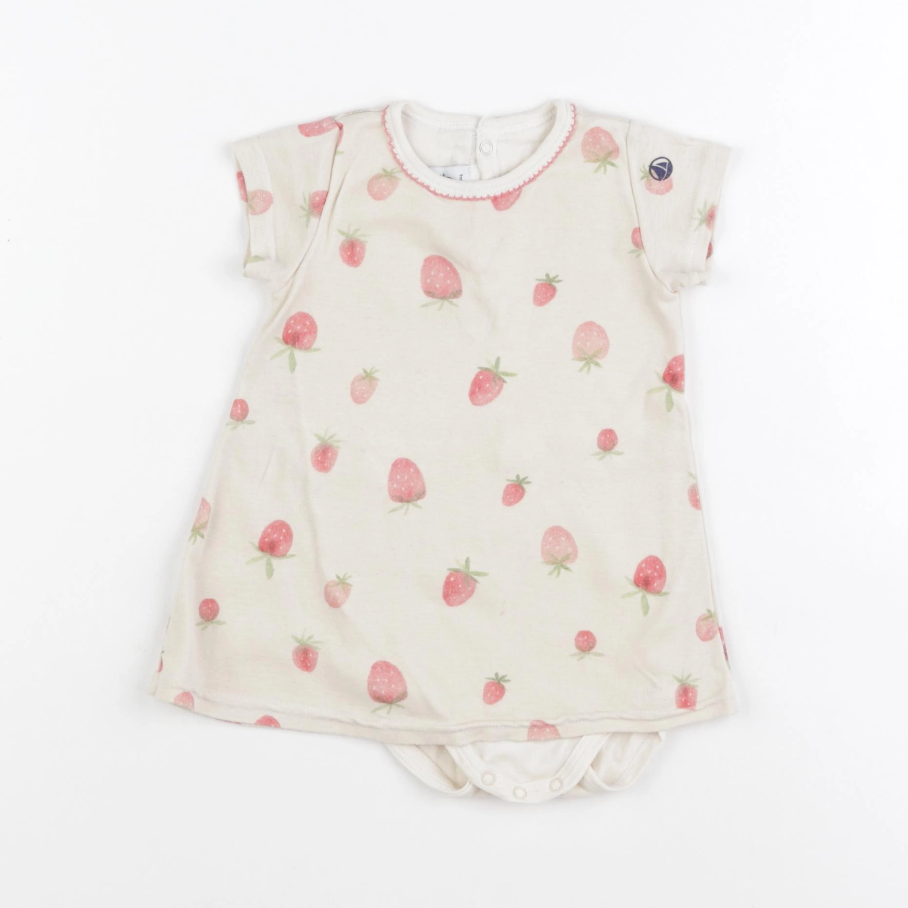 Petit Bateau - body robe beige - 9 mois