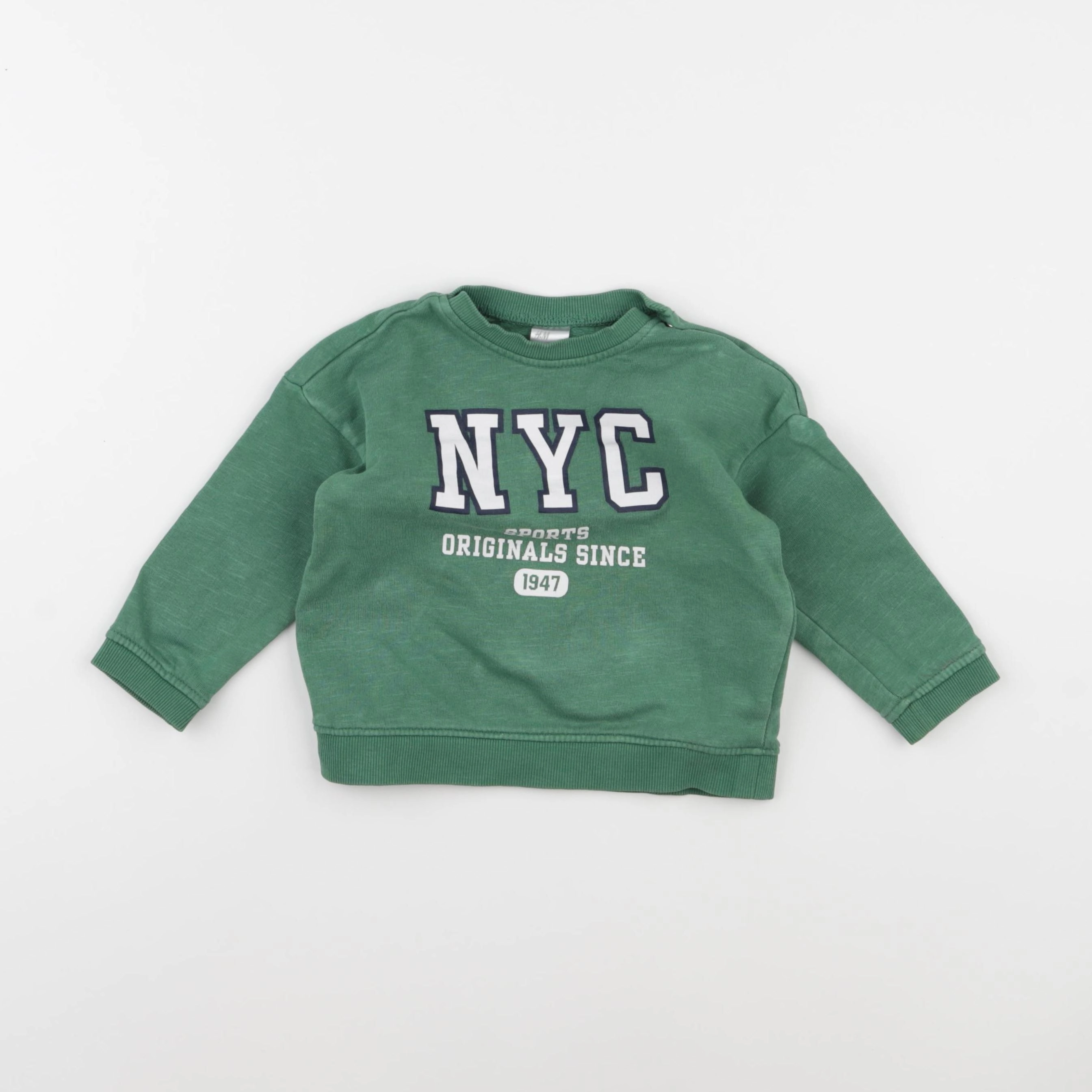 H&M - sweat vert - 9/12 mois