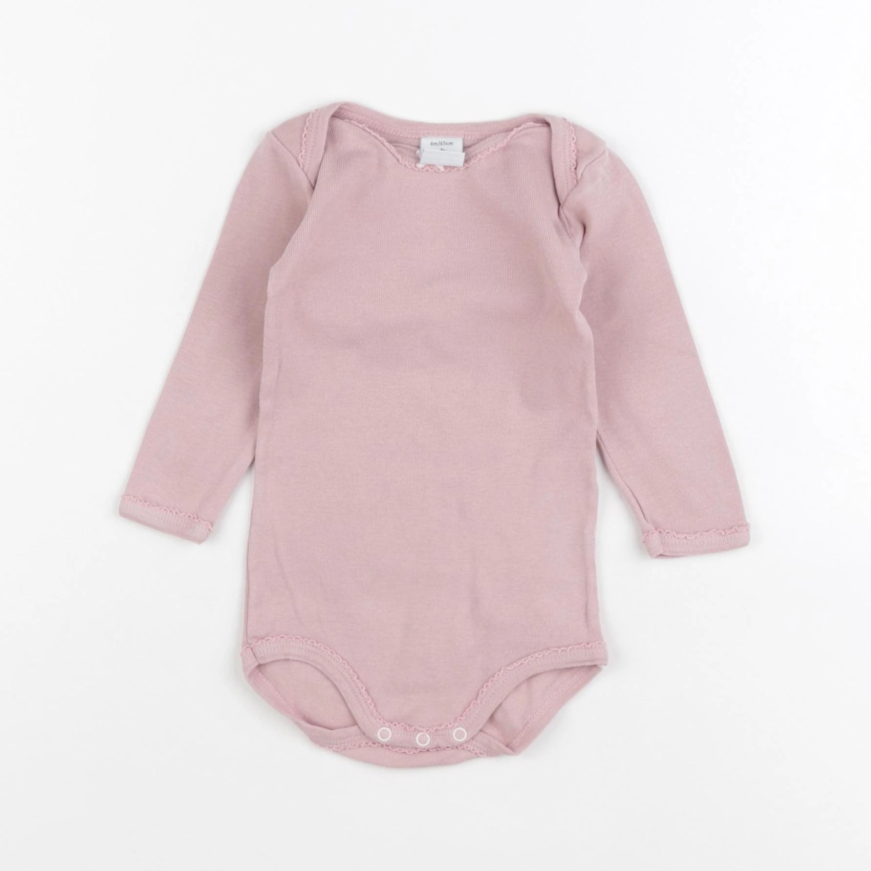 Petit Bateau - body rose - 6 mois