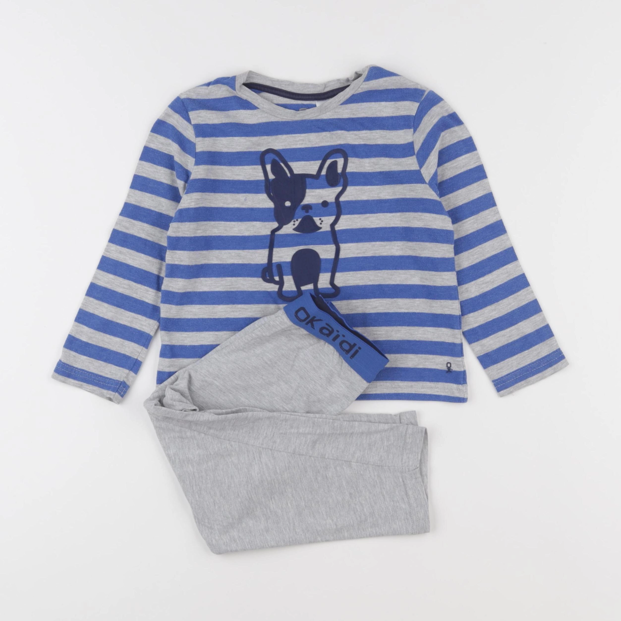 Okaidi - pyjama coton bleu - 3 ans