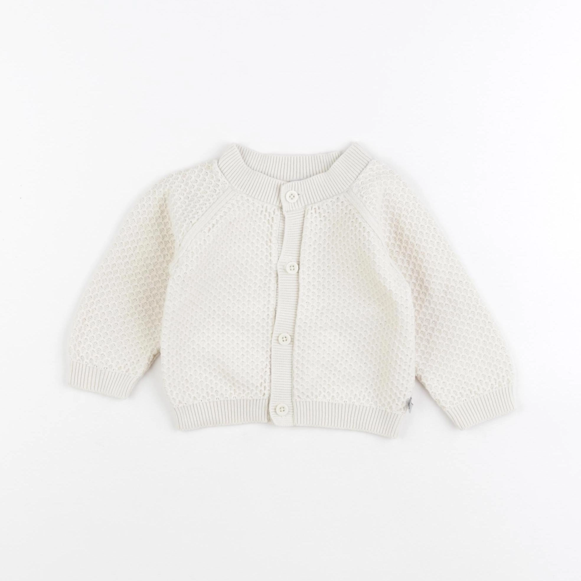 Petit Bateau - gilet beige - 6 mois
