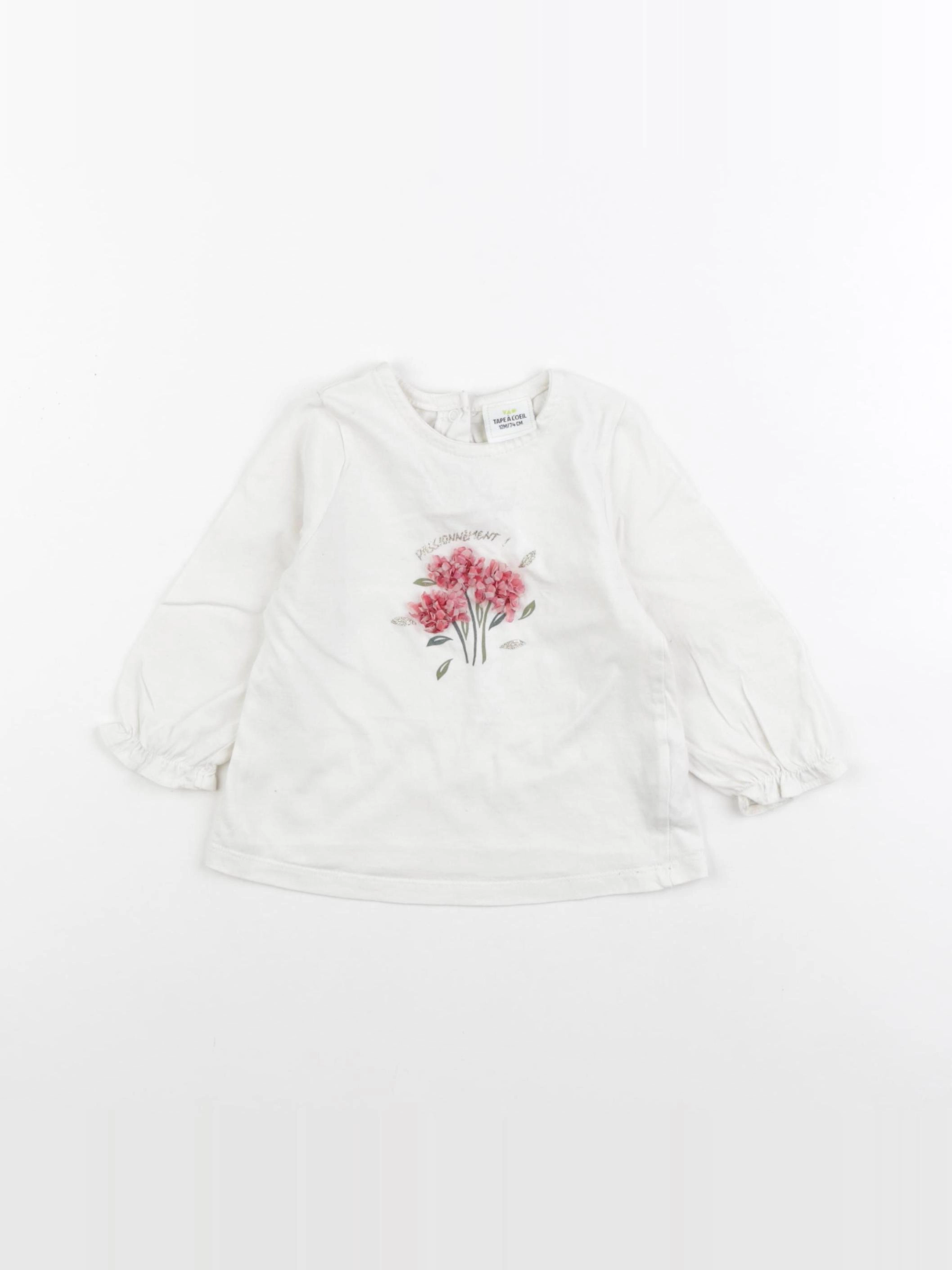 Tape à l'oeil - tee-shirt blanc - 12 mois