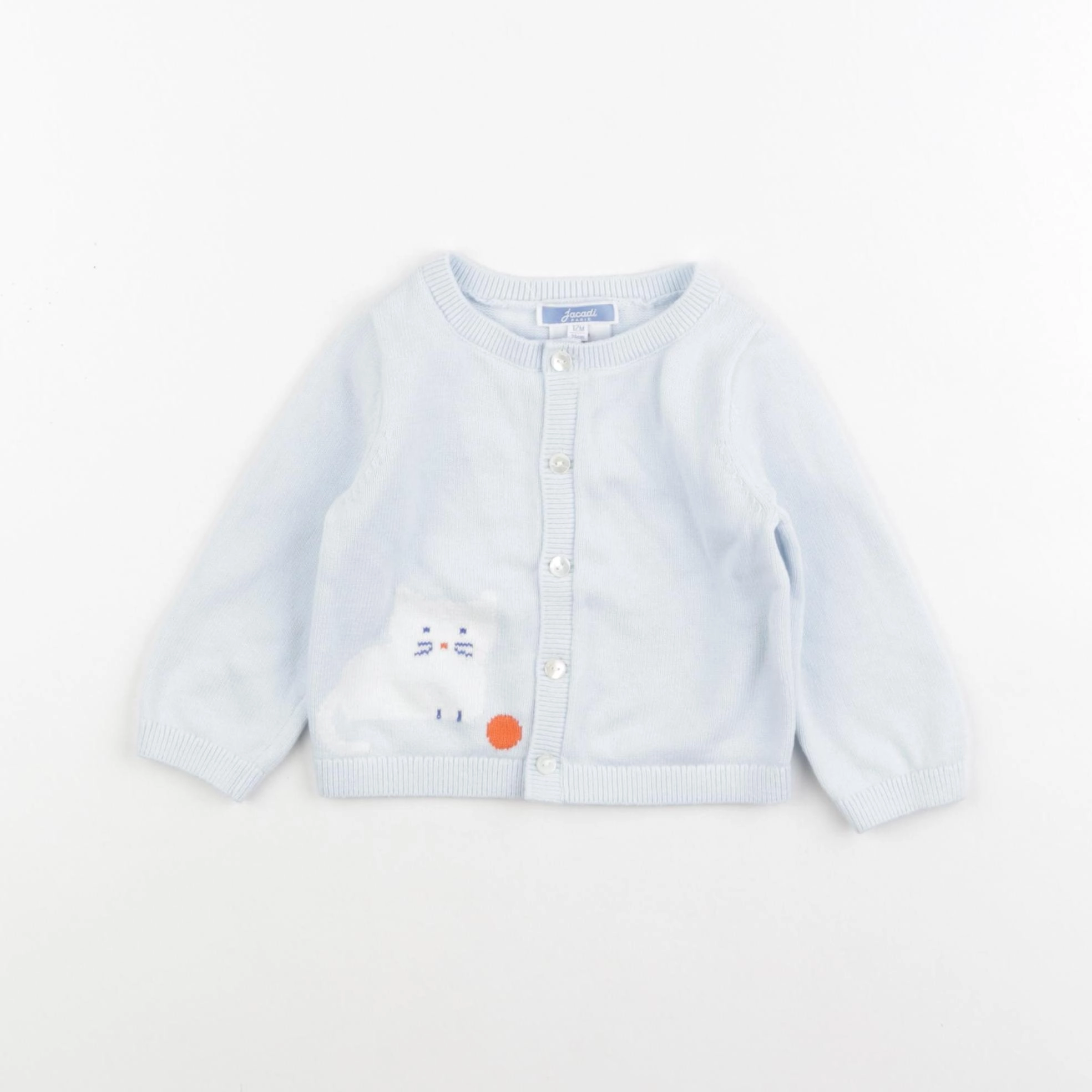 Jacadi - gilet bleu - 12 mois