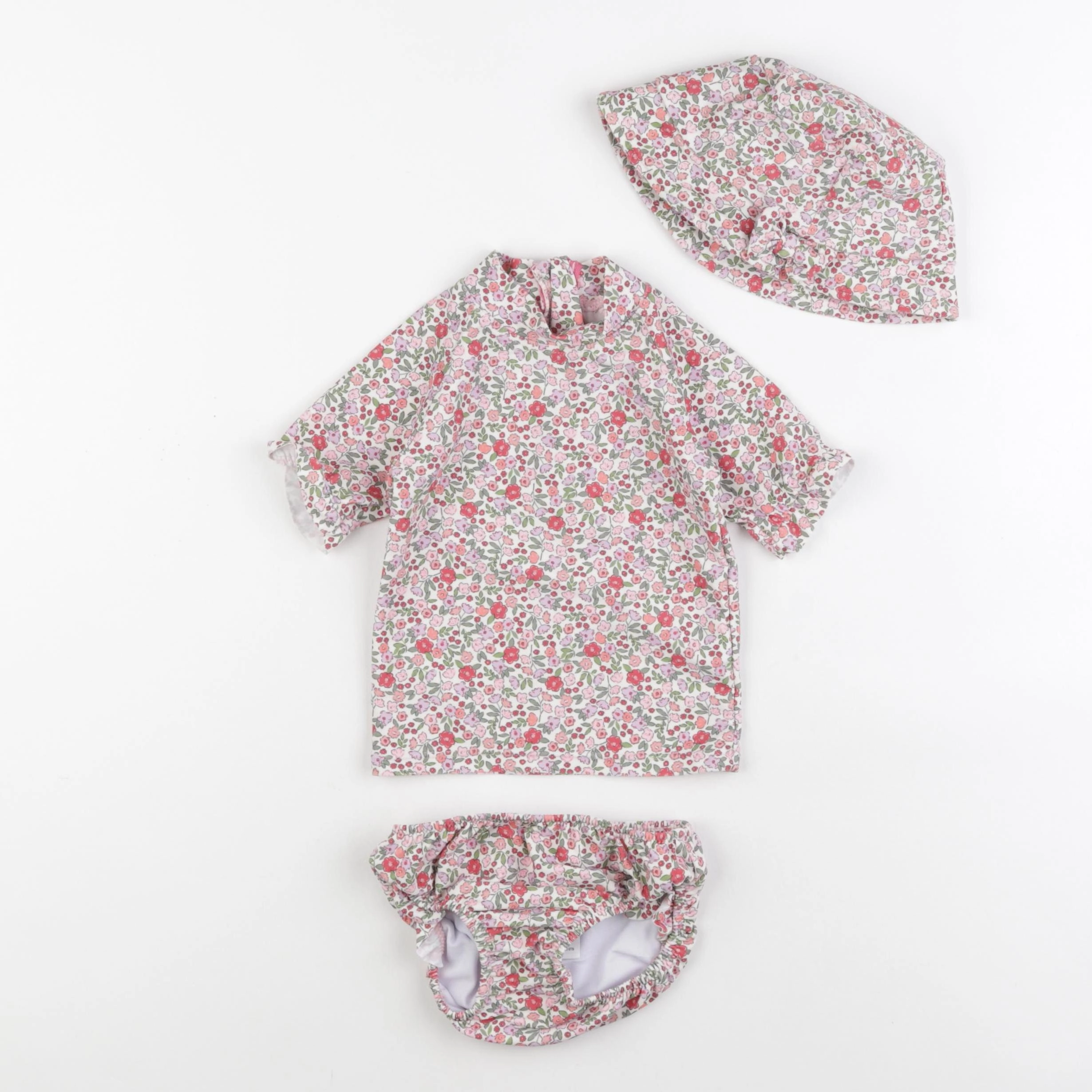 Vertbaudet - ensemble de bain rose - 12 mois