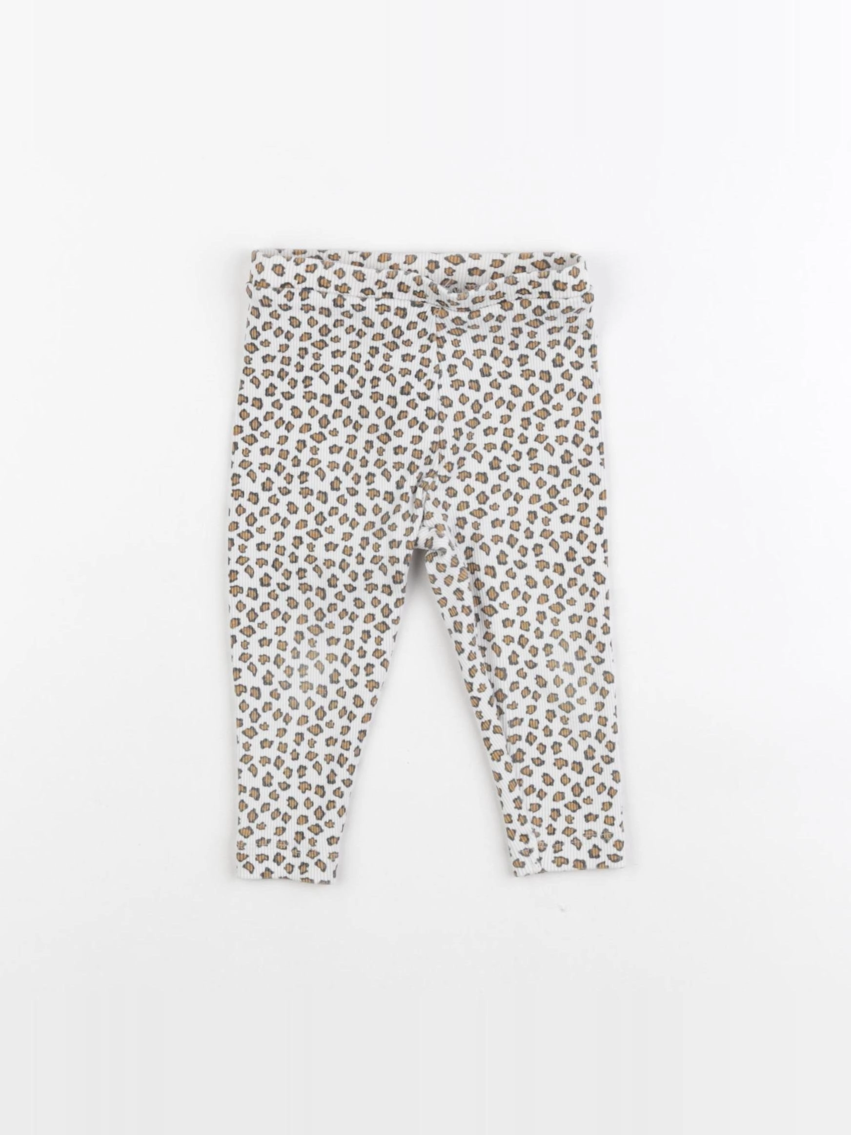 Tape à l'oeil - legging blanc, marron - 12 mois