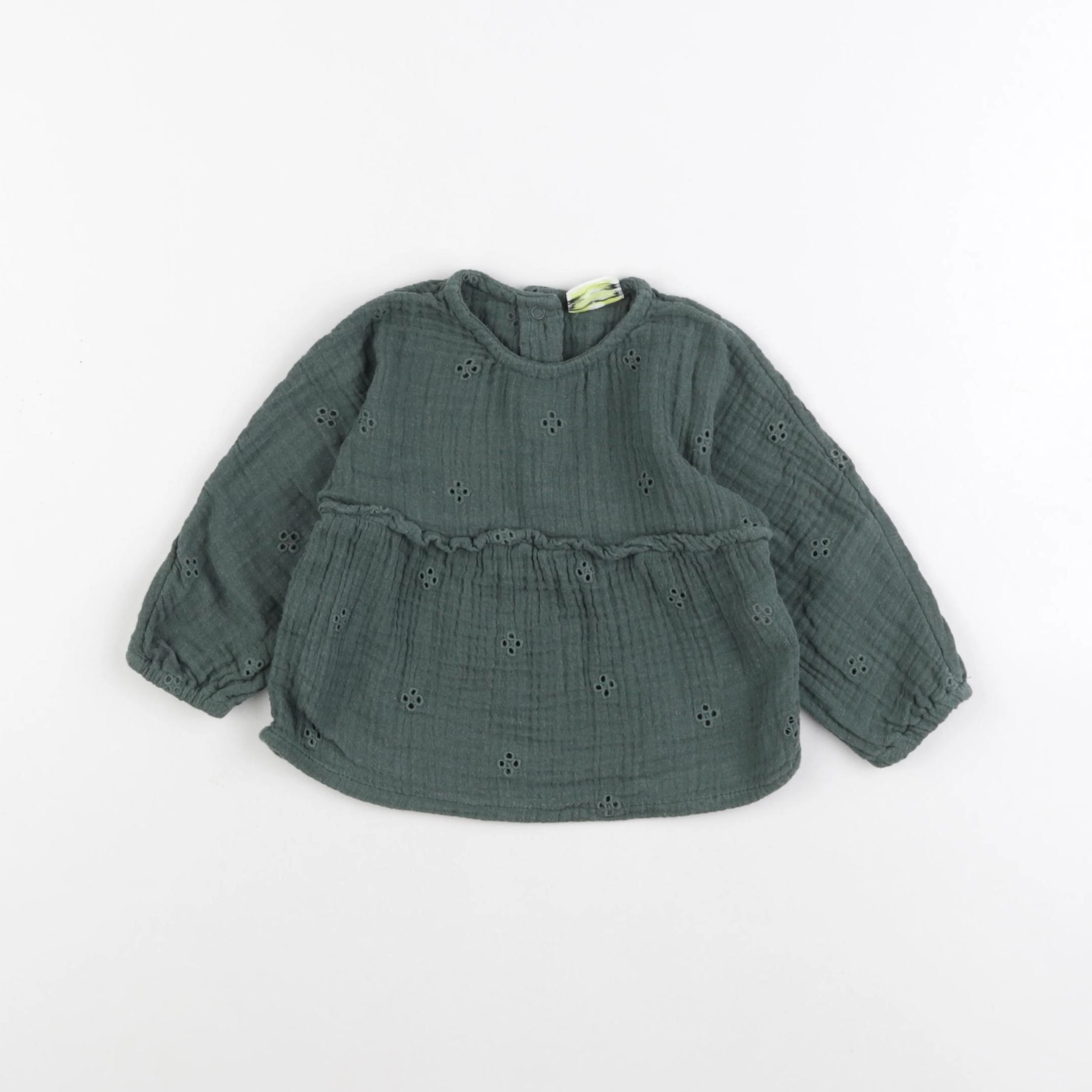 Tape à l'oeil - blouse vert - 12 mois