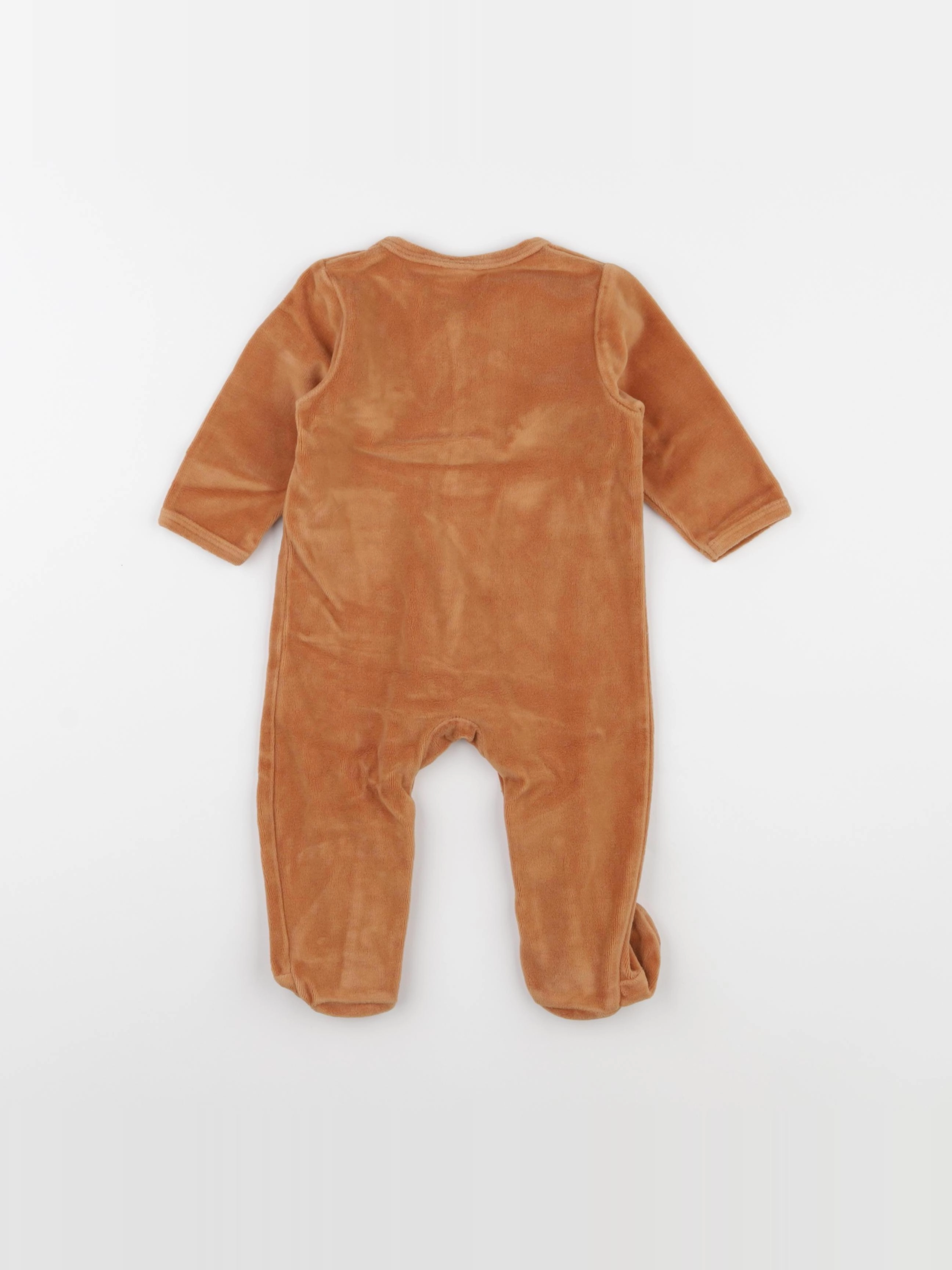 Vertbaudet - pyjama velours marron - 6 mois