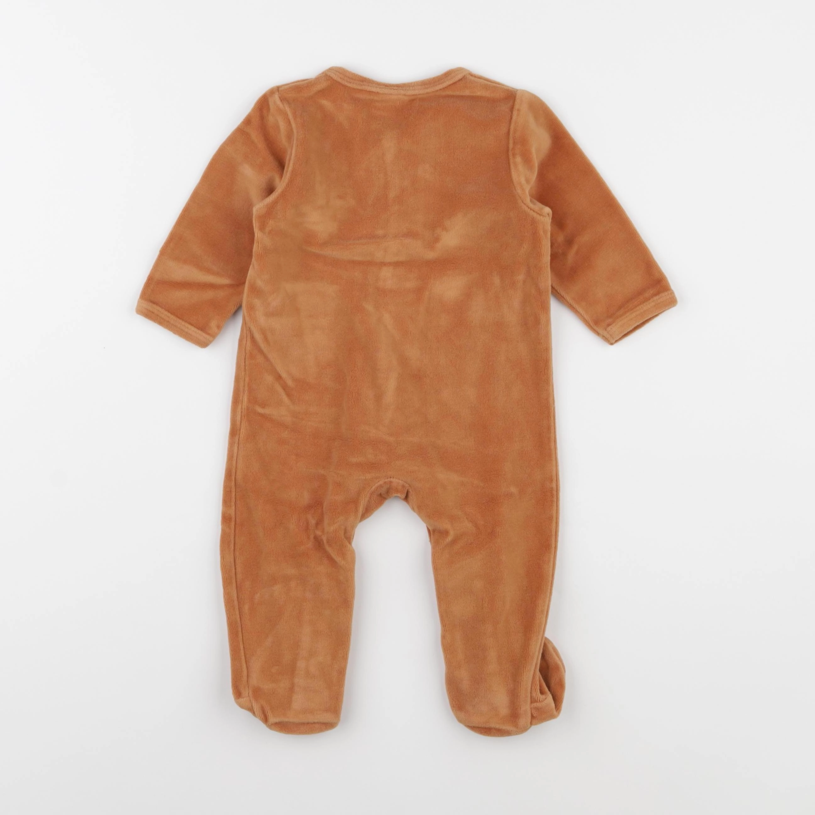 Vertbaudet - pyjama velours marron - 6 mois