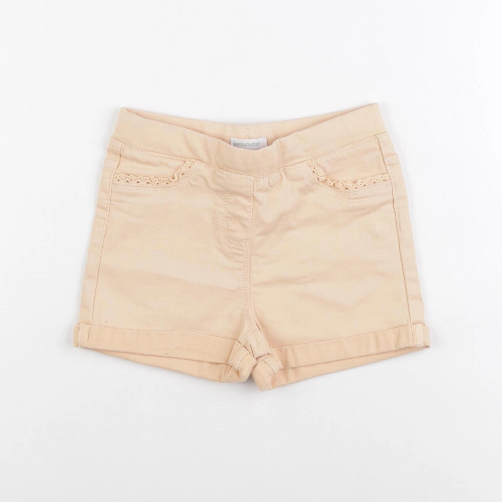Vertbaudet - short orange - 7 ans