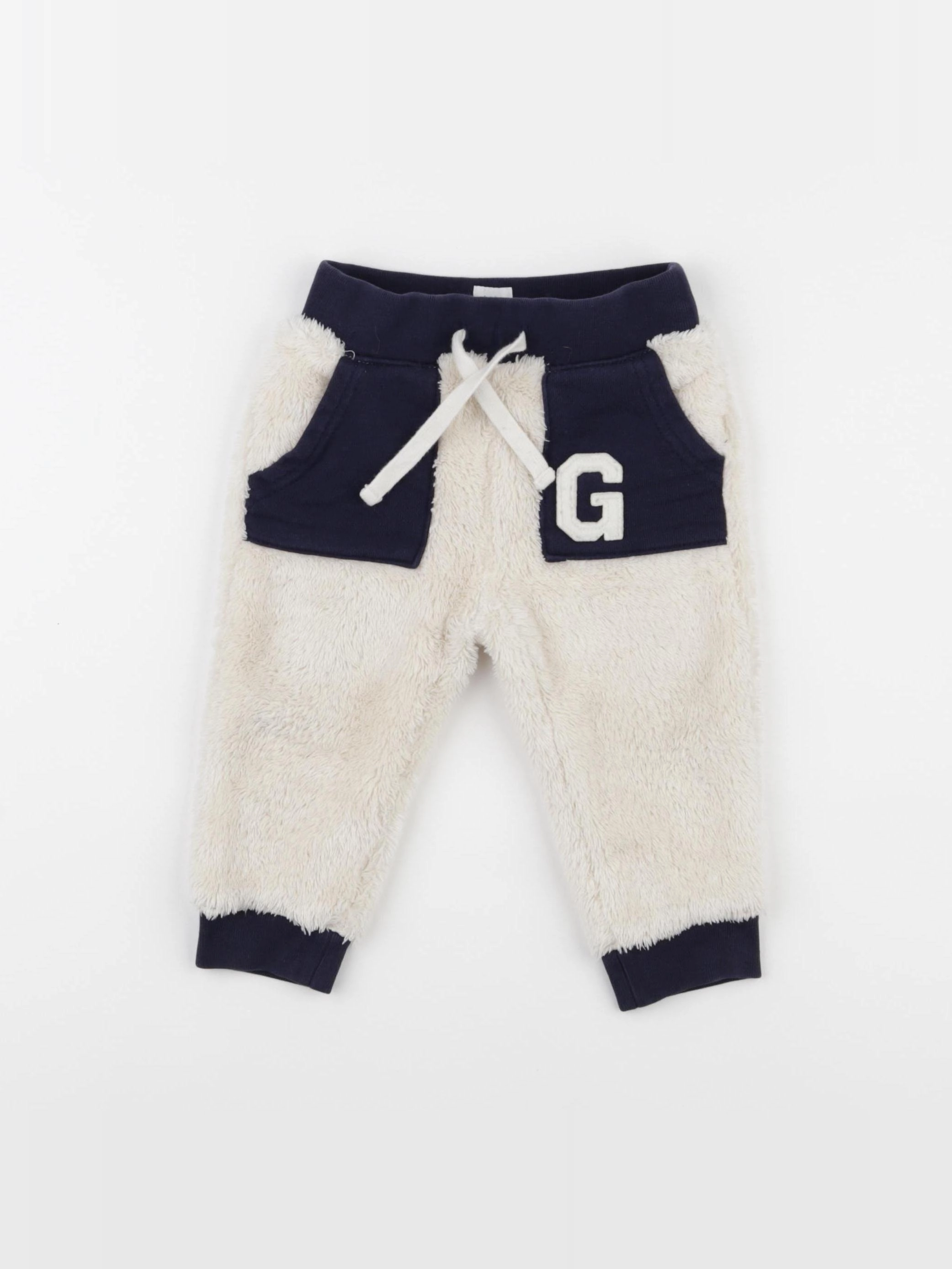 GAP - jogging polaire blanc - 12/18 mois
