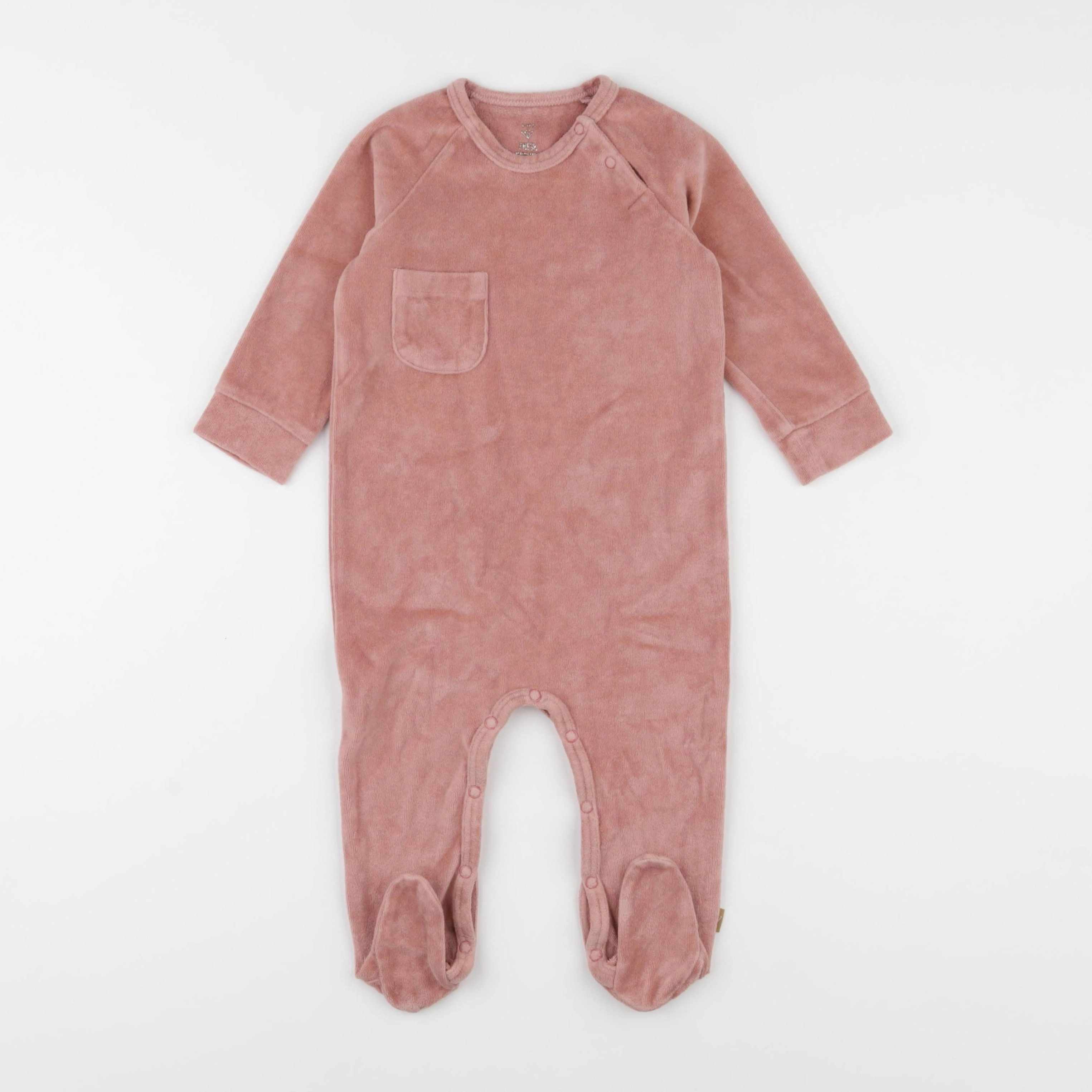 Fresk - pyjama velours rose - 6/12 mois