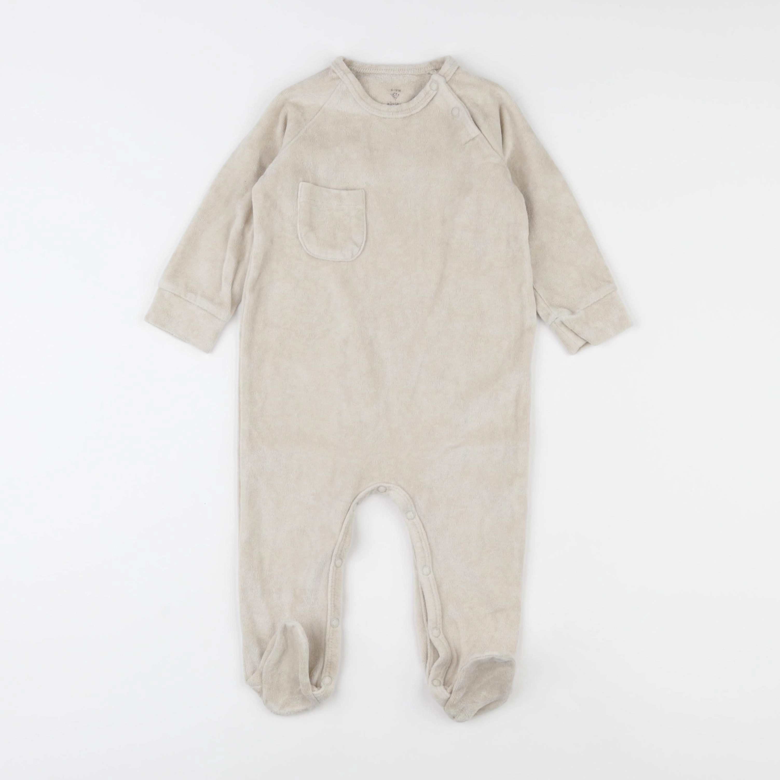 Fresk - pyjama velours beige - 6/12 mois