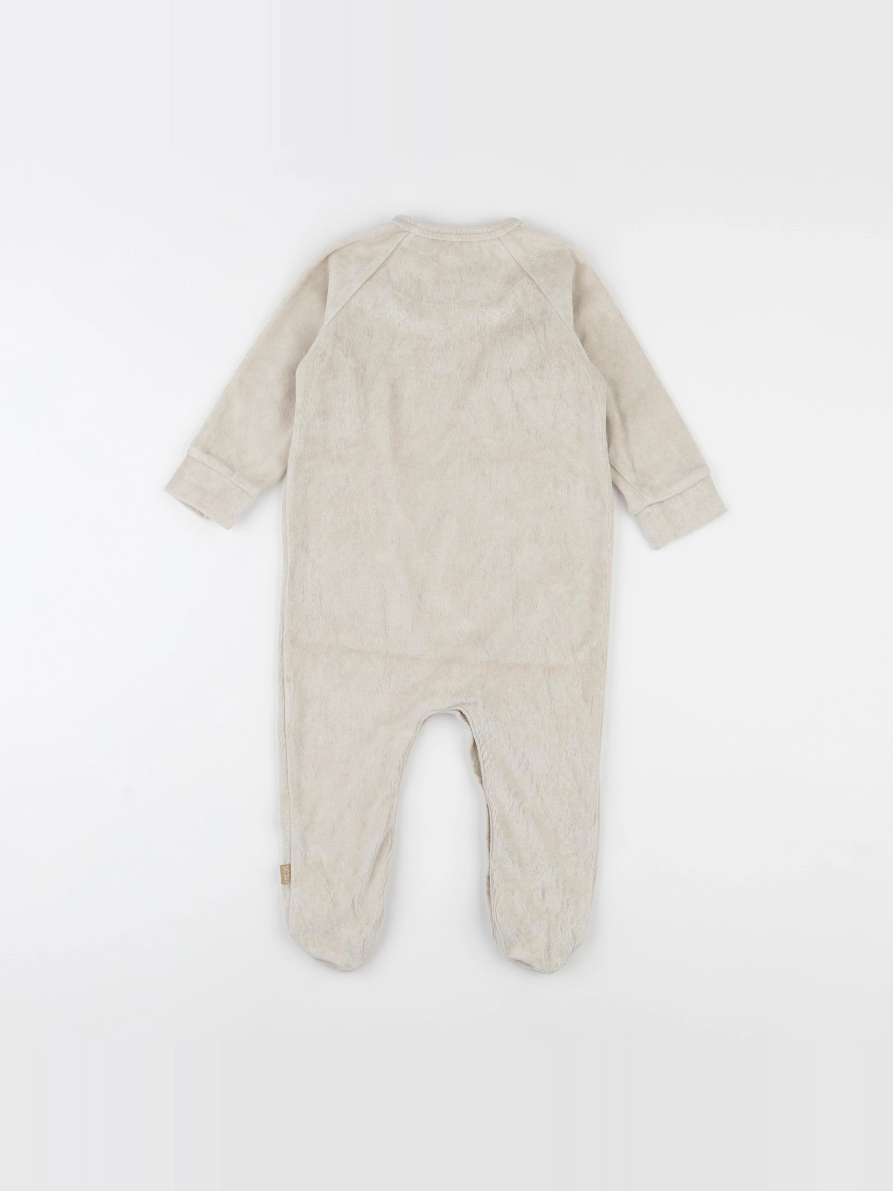Fresk - pyjama velours beige - 6/12 mois