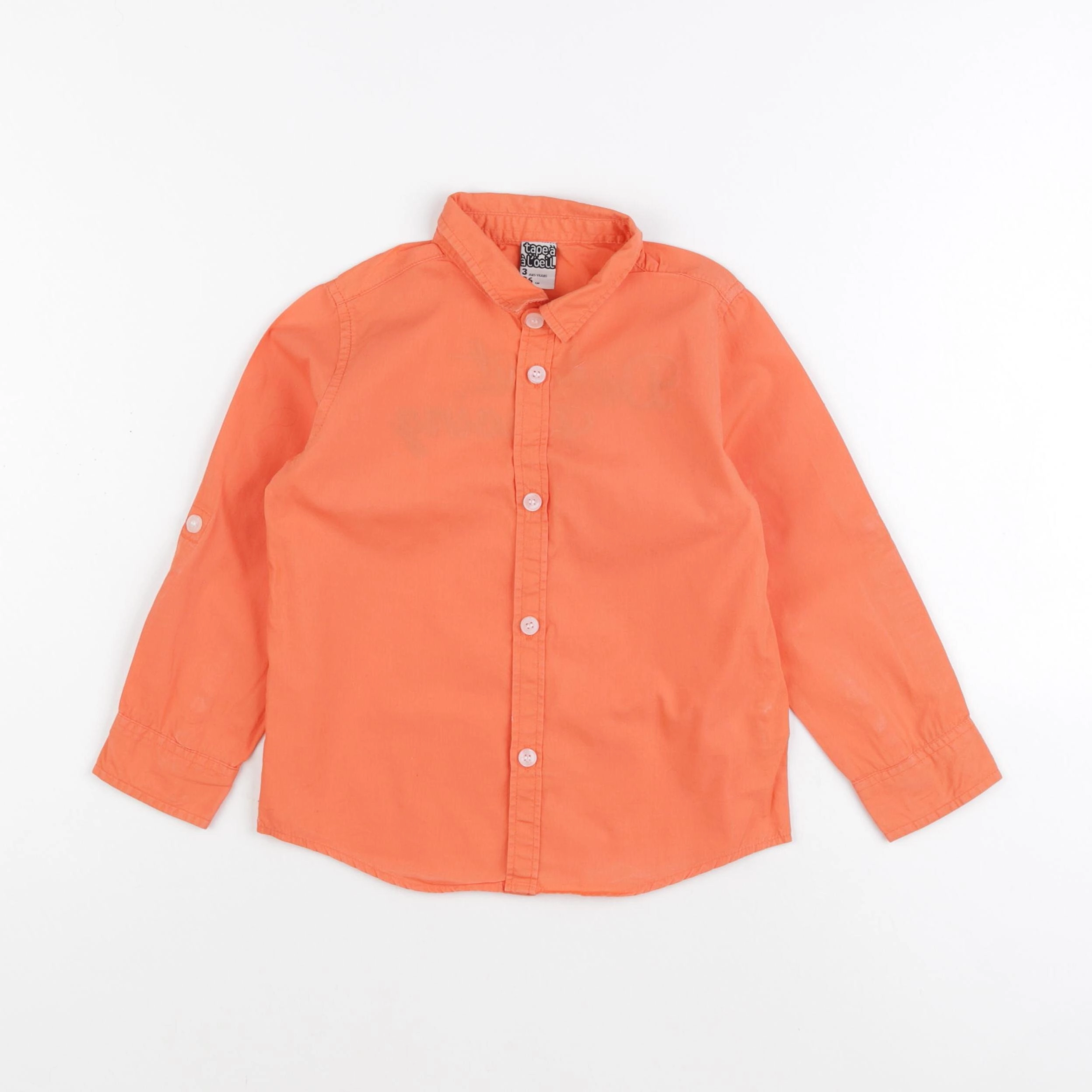 Tape à l'oeil - chemise imprimé au dos orange - 3 ans