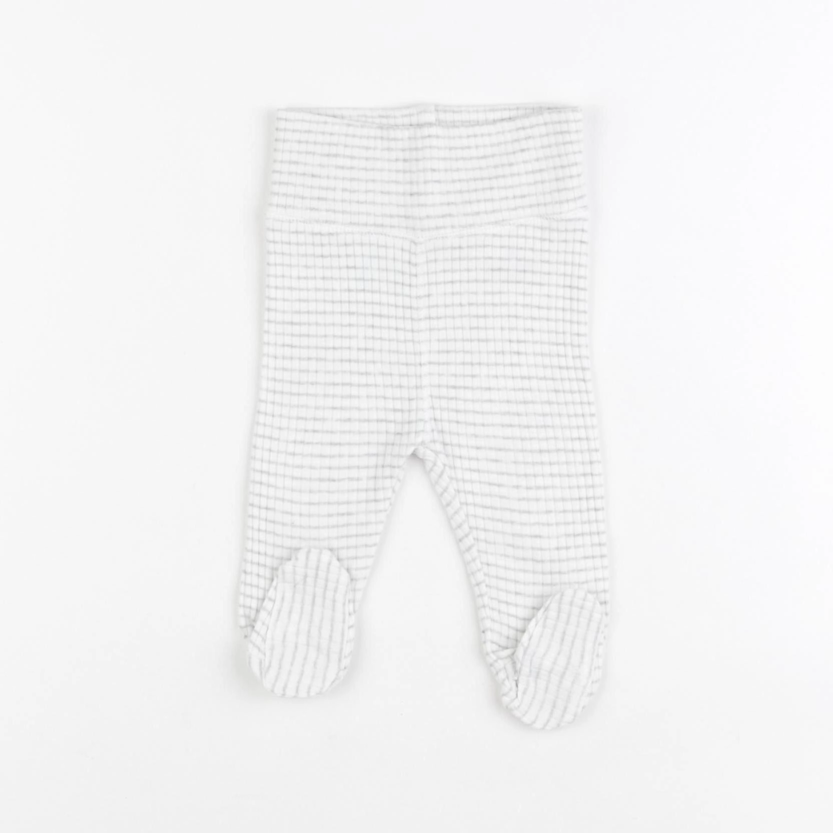 H&M - legging blanc, gris - 0/1 mois