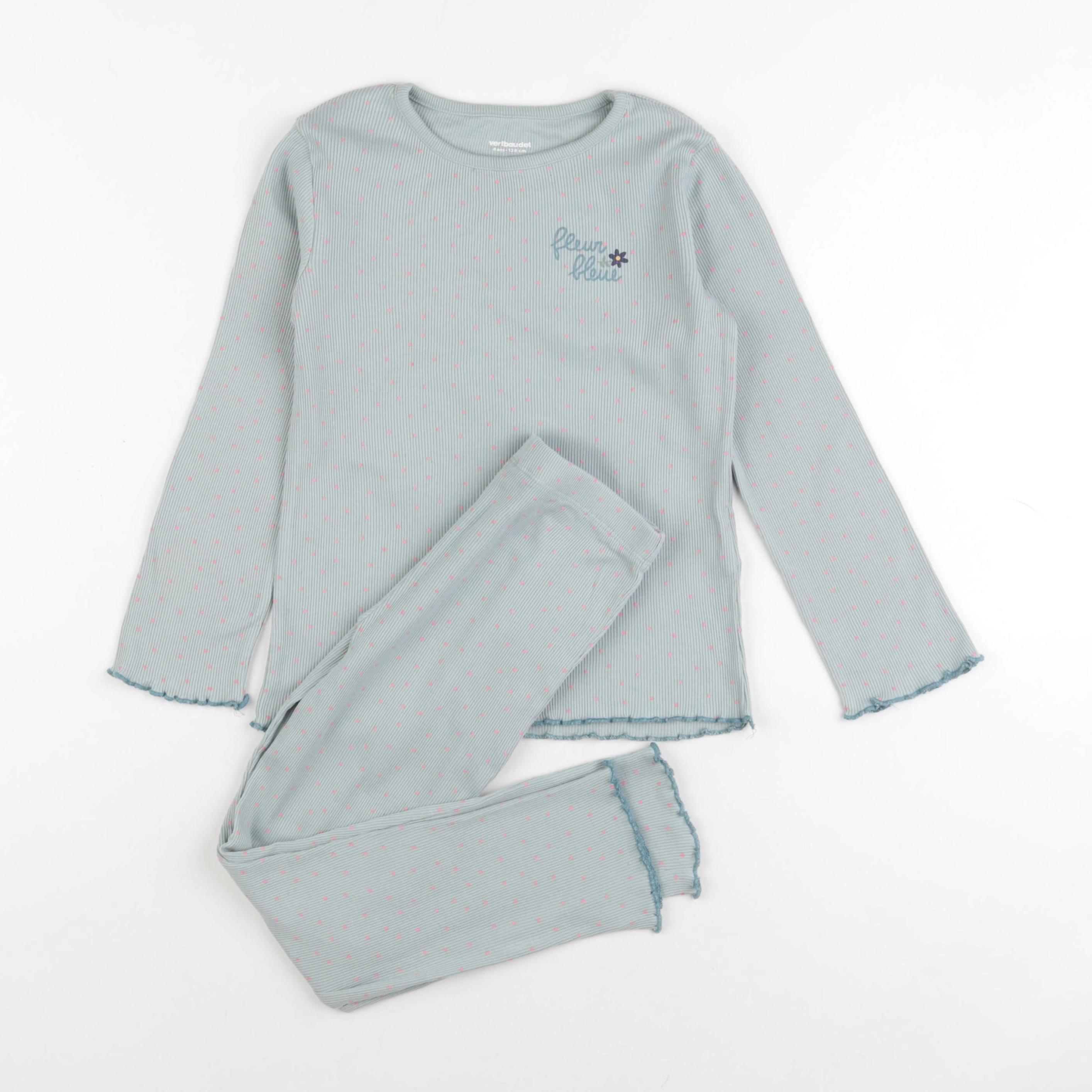 Vertbaudet - pyjama coton vert - 8 ans
