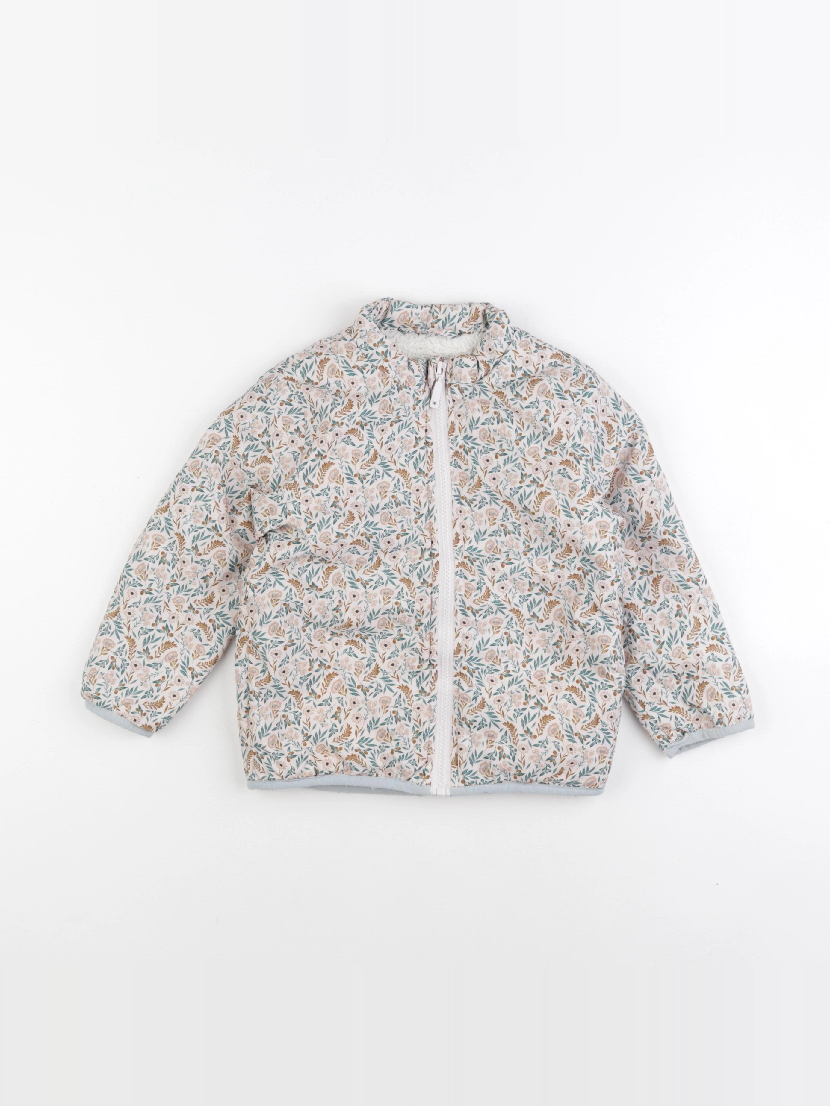 Vertbaudet - veste doublé beige, vert - 5 ans