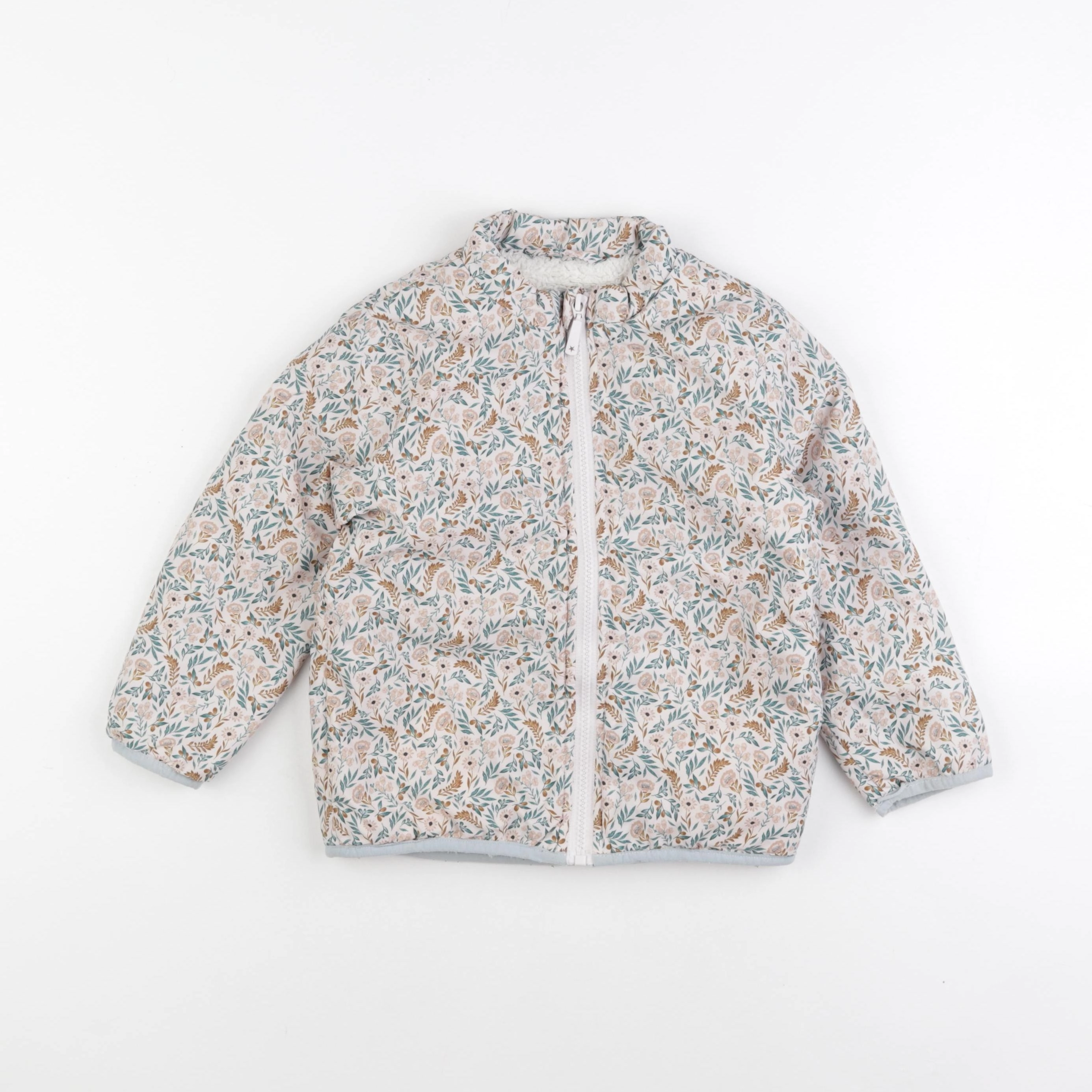 Vertbaudet - veste doublé beige, vert - 5 ans
